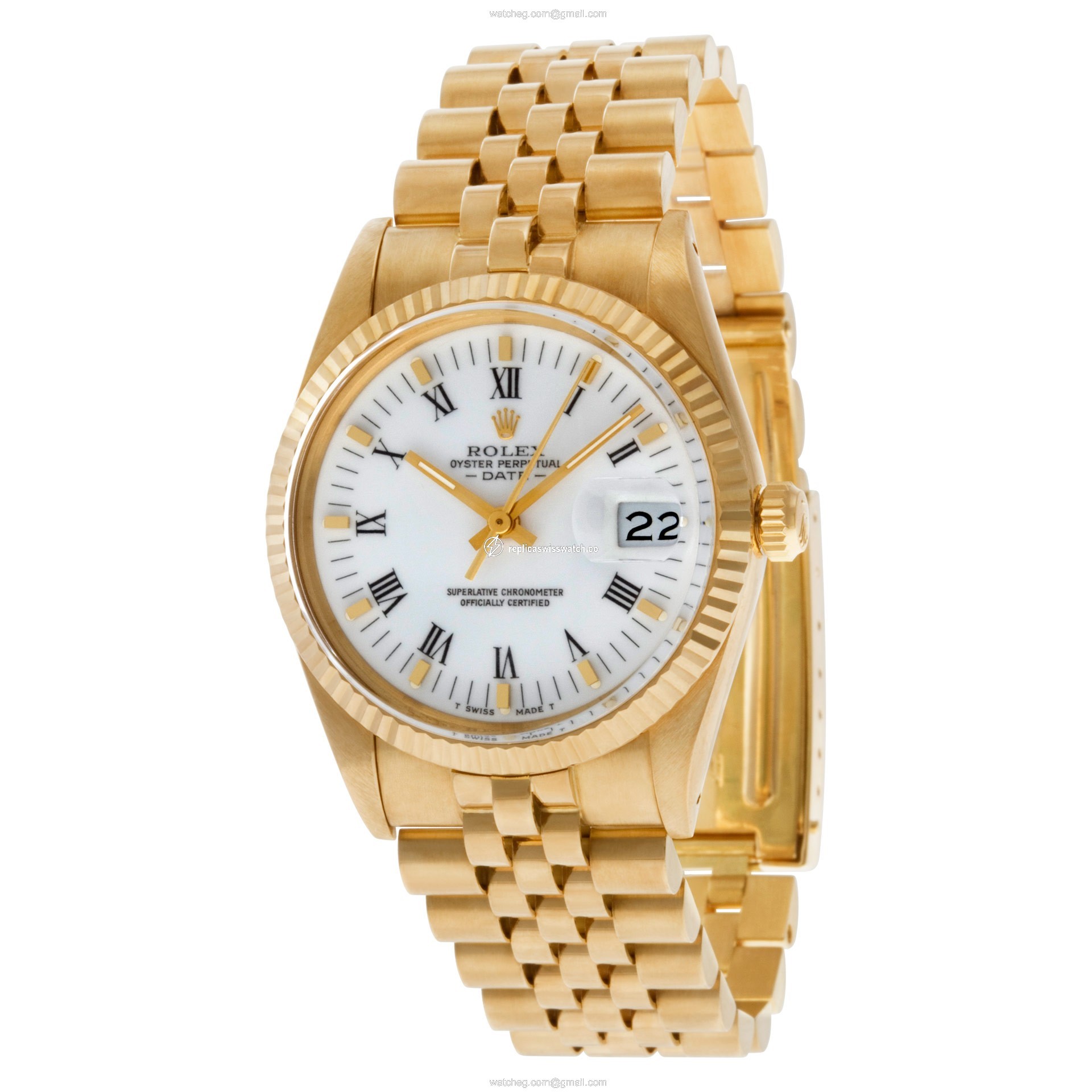 Rolex 15037 Date Automatic Male 14k yellow gold Replica