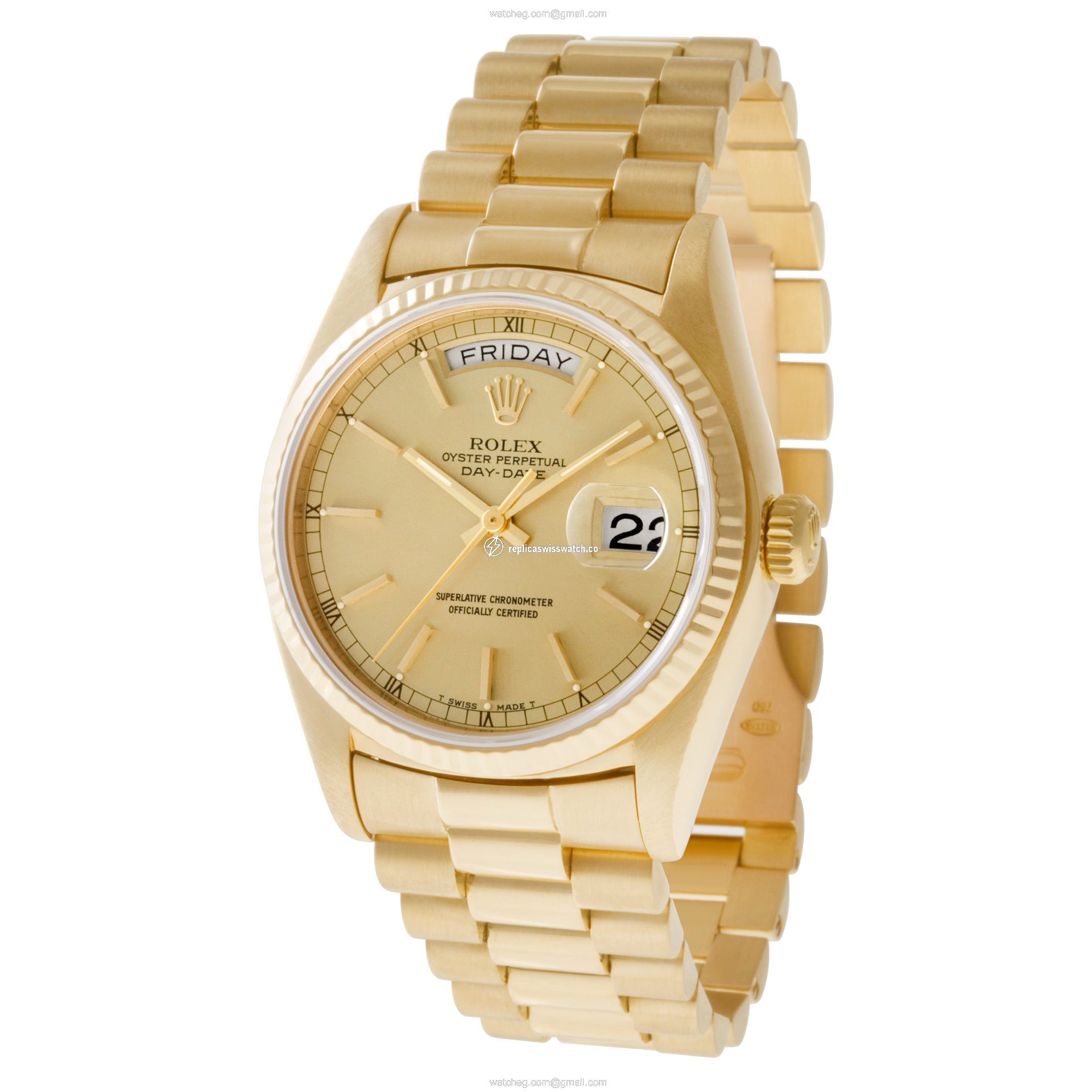 Rolex 18038 Day-Date Automatic Male 18k yellow gold Replica