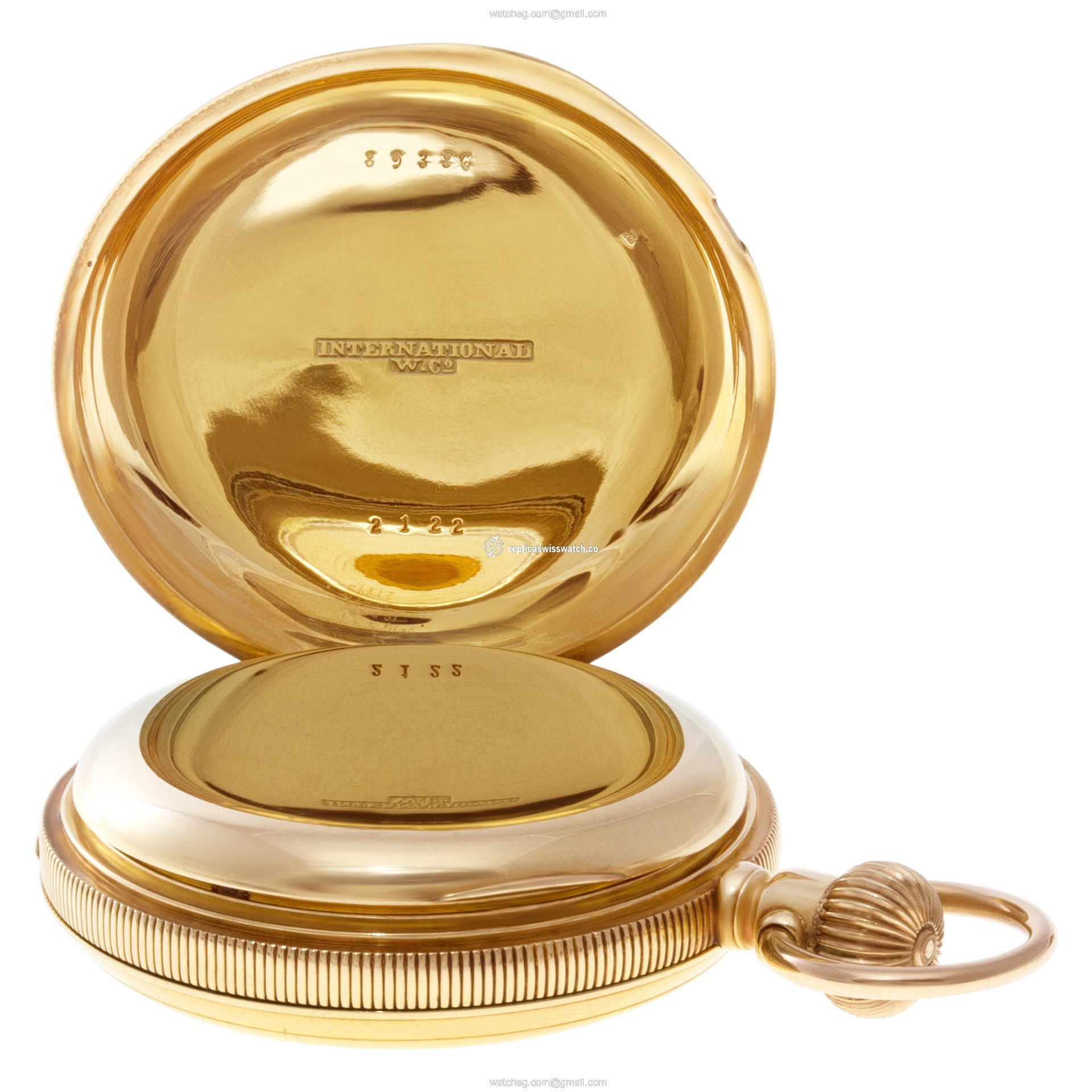 IWC 8820 pocket watch Manual Unisex 14k yellow gold Replica