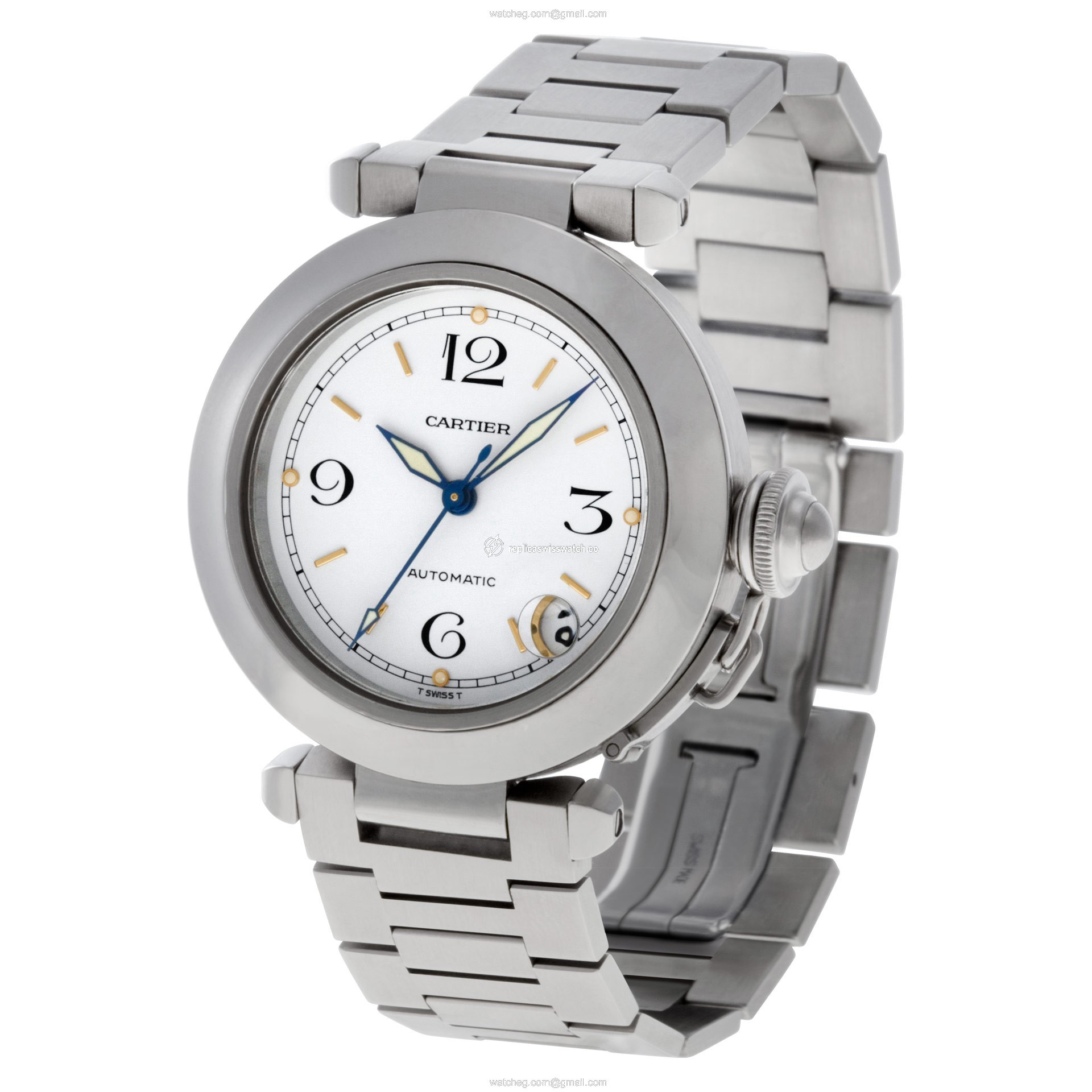 Cartier 2324 Pasha Automatic Unisex Stainless Steel Replica