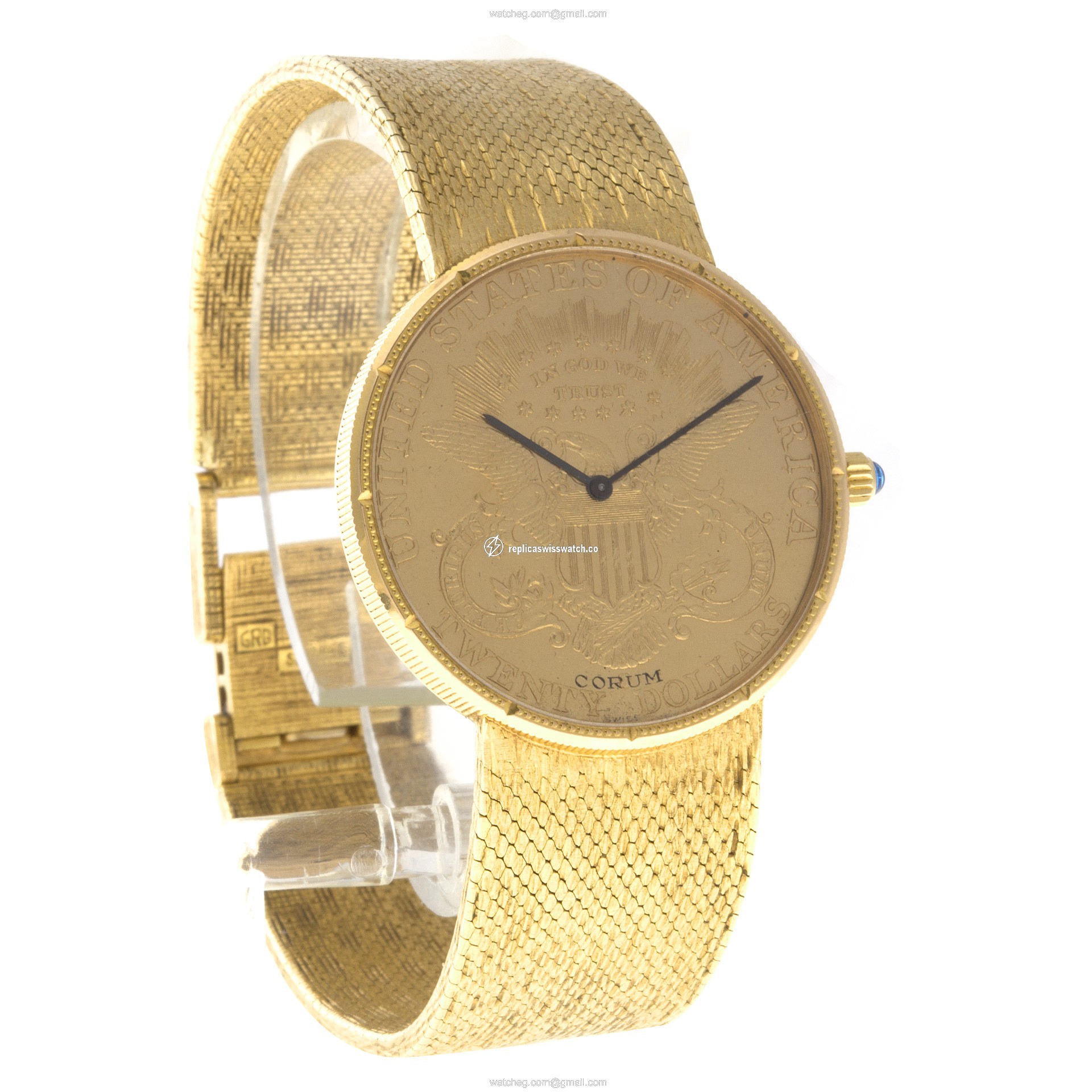 Corum $20 Coin $20 Coin Manual Male 18k yellow gold Replica