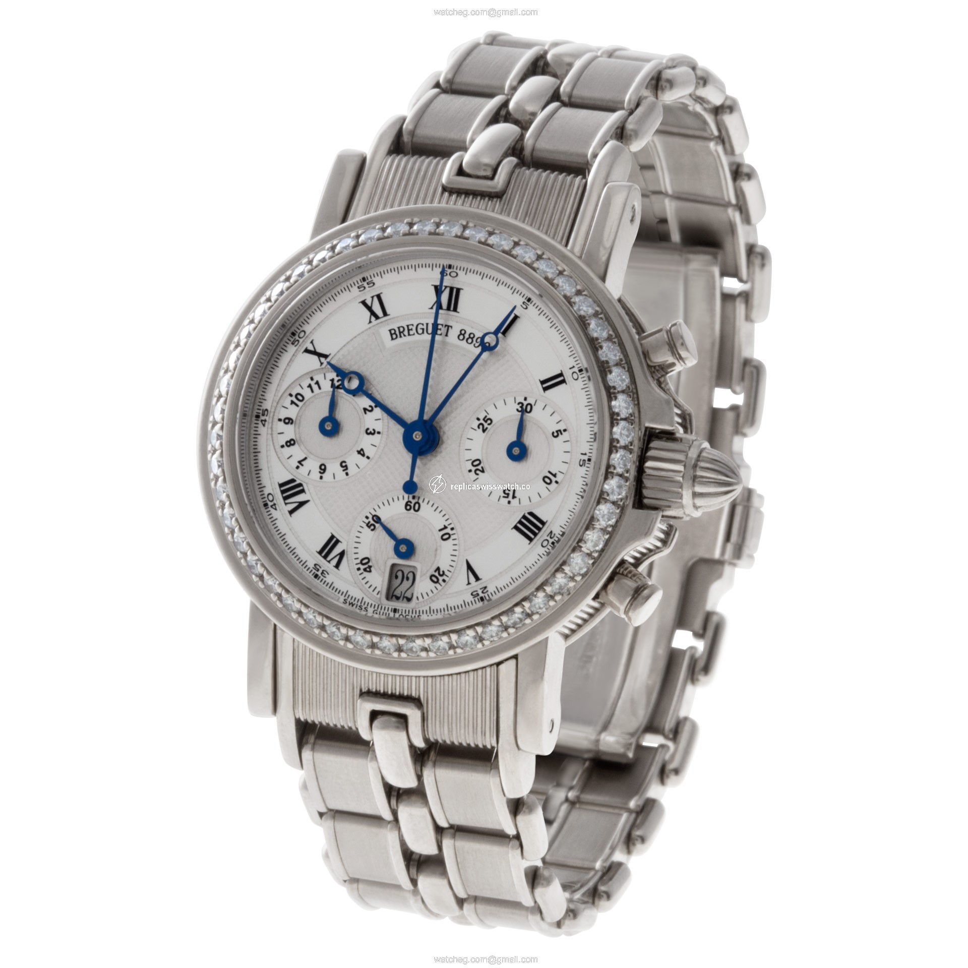 Breguet 0031536 Horloger de la Marine Automatic Female 18k White Gold Replica