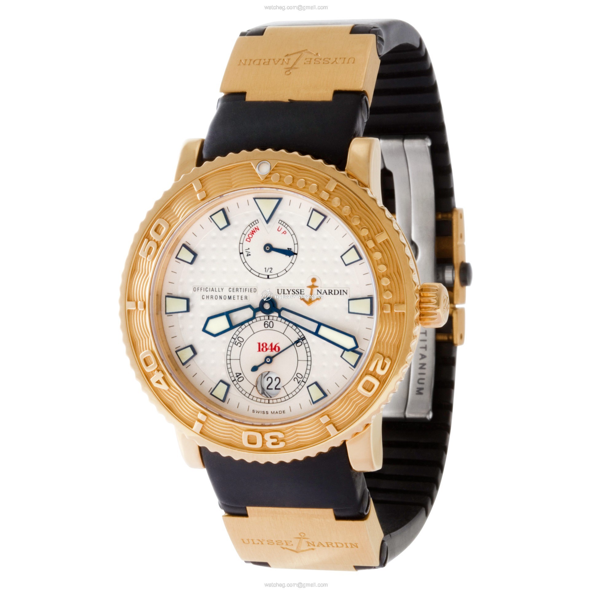 Ulysse Nardin 266-58-3 Maxi Marine Automatic Male 18k yellow gold Replica