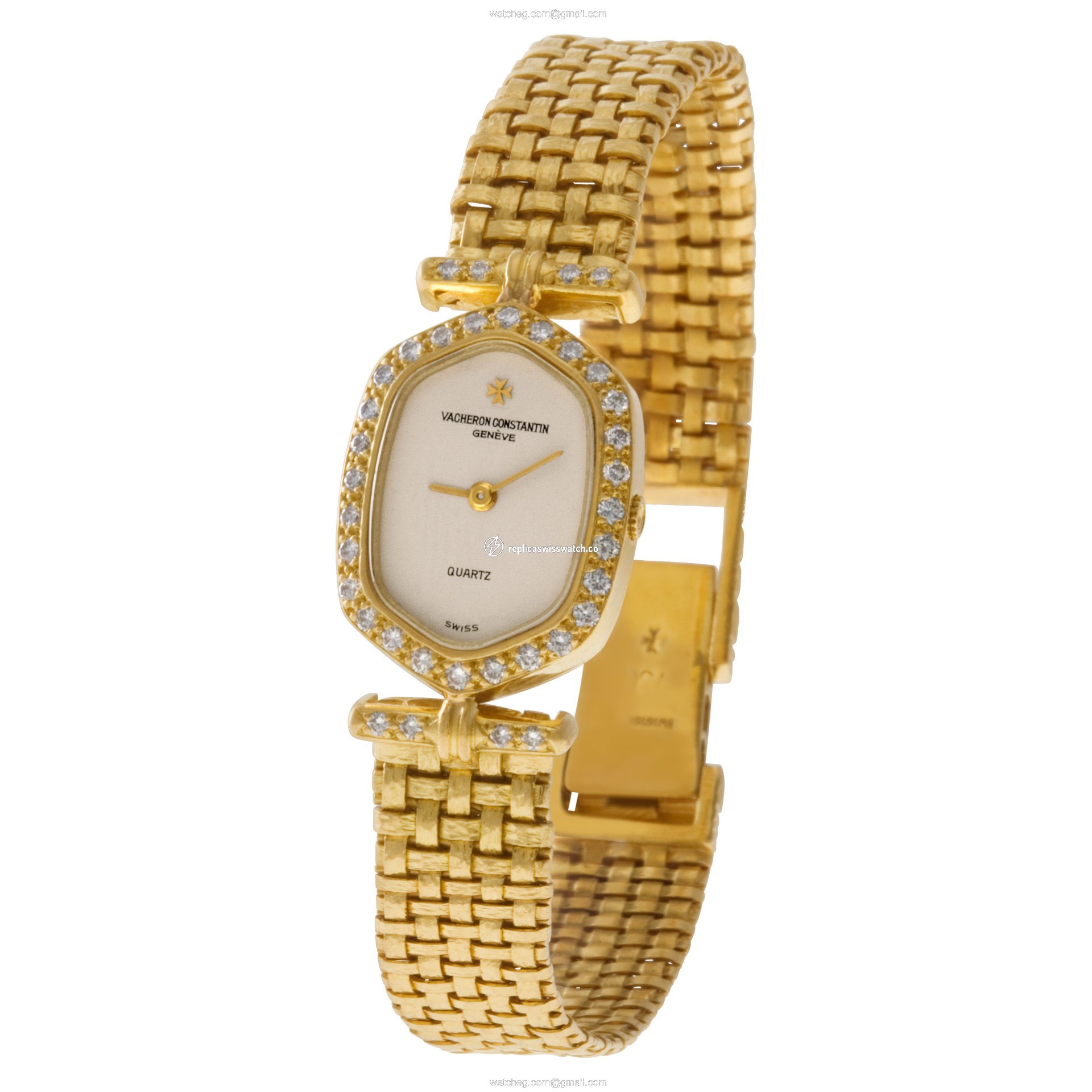 Vacheron Constantin 62502/206  Quartz Female 18k Yellow Gold Replica