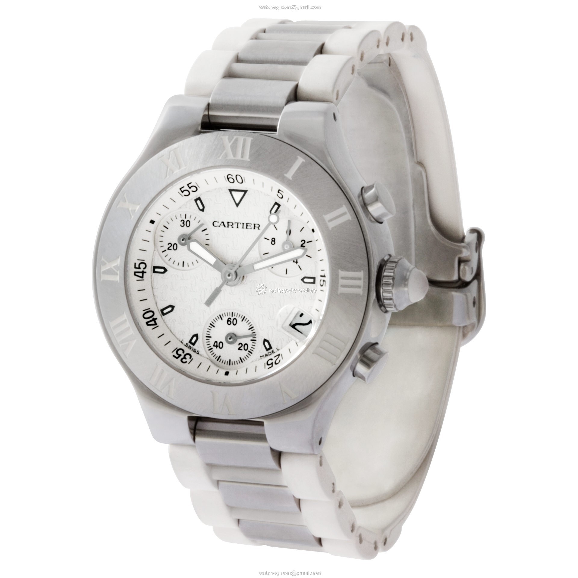 Cartier 2996 Chronoscaph Quartz Female Stainless Steel Replica