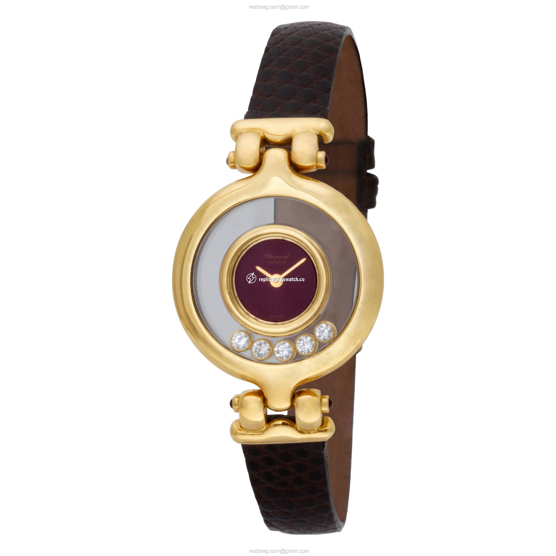 Chopard 4101 Happy Diamond Quartz Female 18k yellow gold Replica