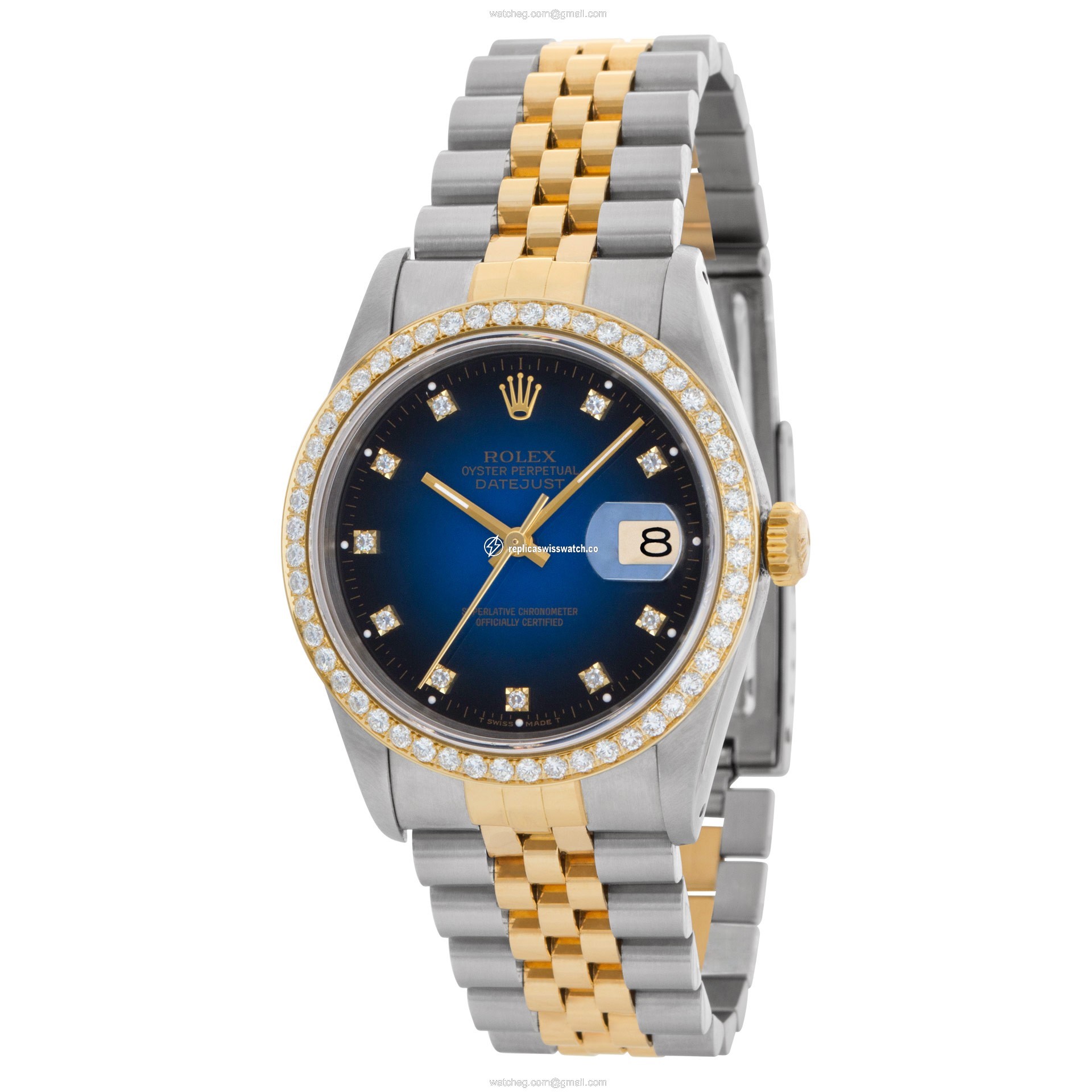 Rolex 16233 Datejust Automatic Unisex 18k gold & Stainless Steel Replica