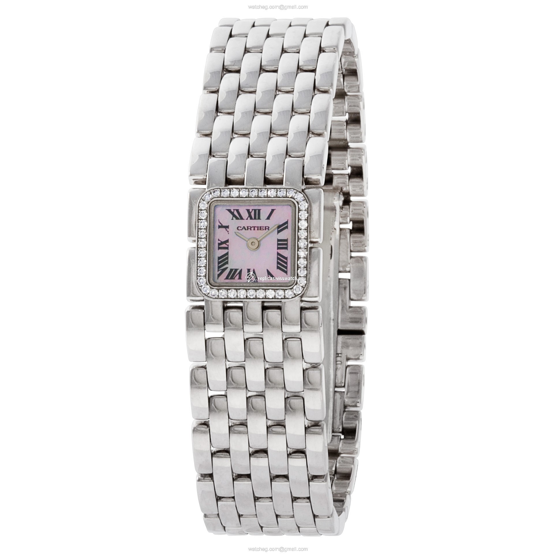 Cartier WG3002T8 Ruban Quartz Female 18k White Gold Replica