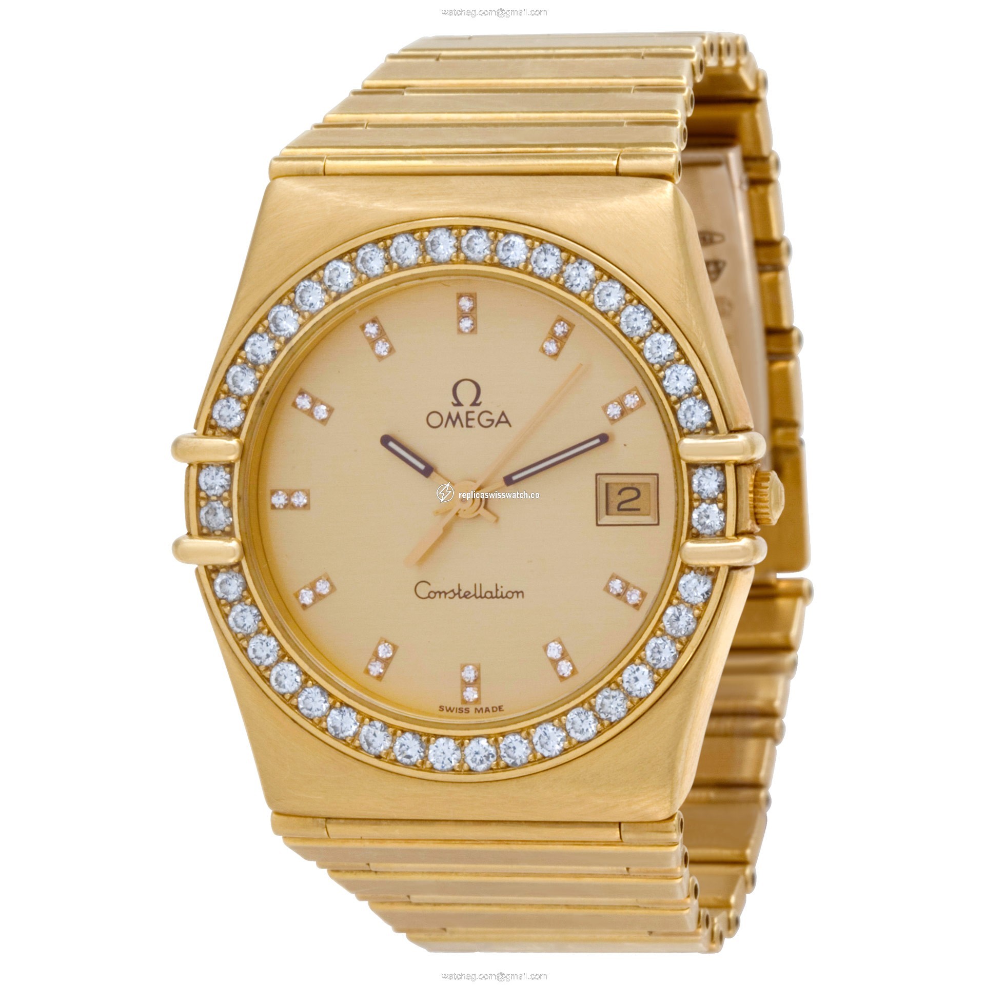 Omega Omega 4048 Constellation Quartz Female 18k Yellow Gold Replica