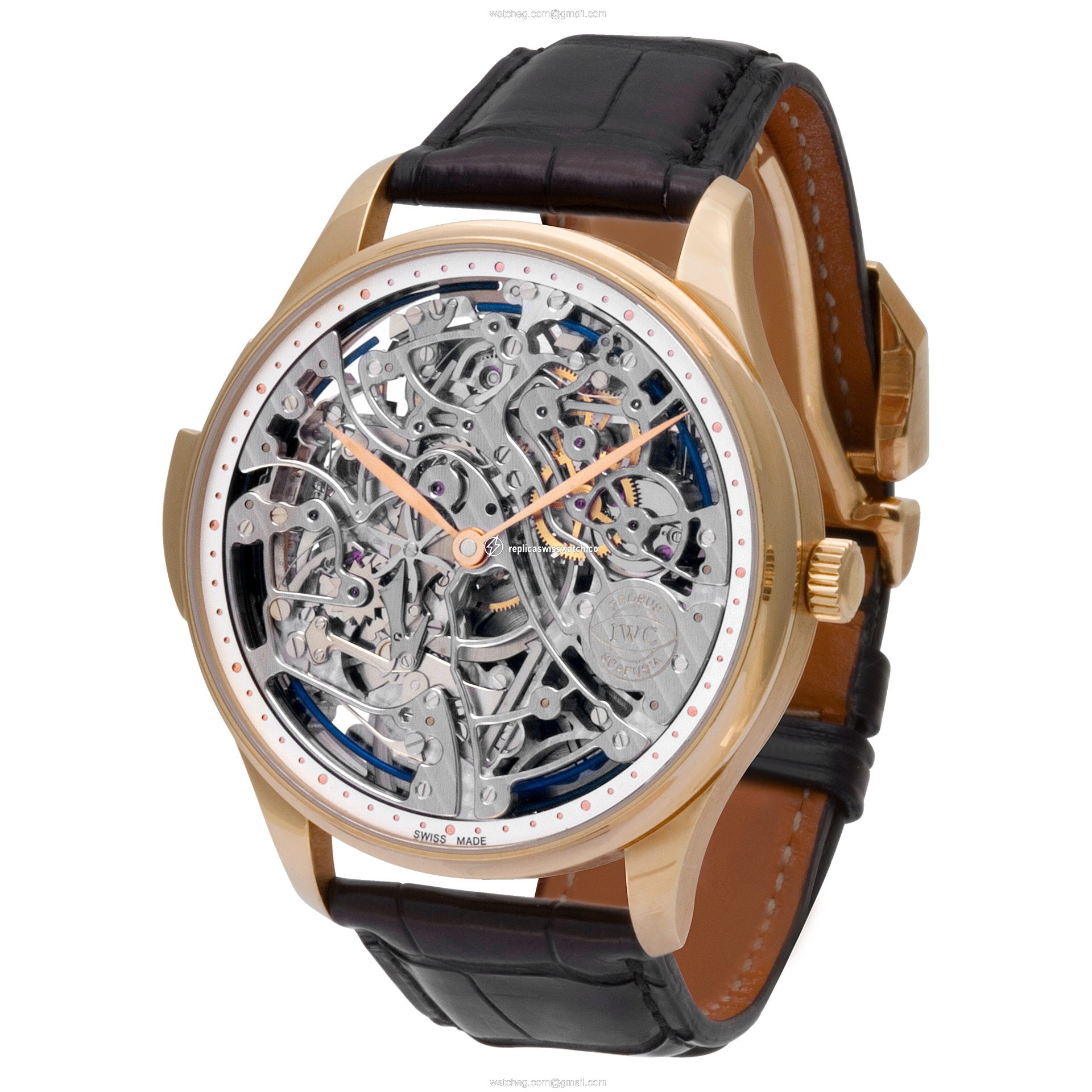IWC IW524101 Portuguese Manual Male 18k Pink Gold Replica