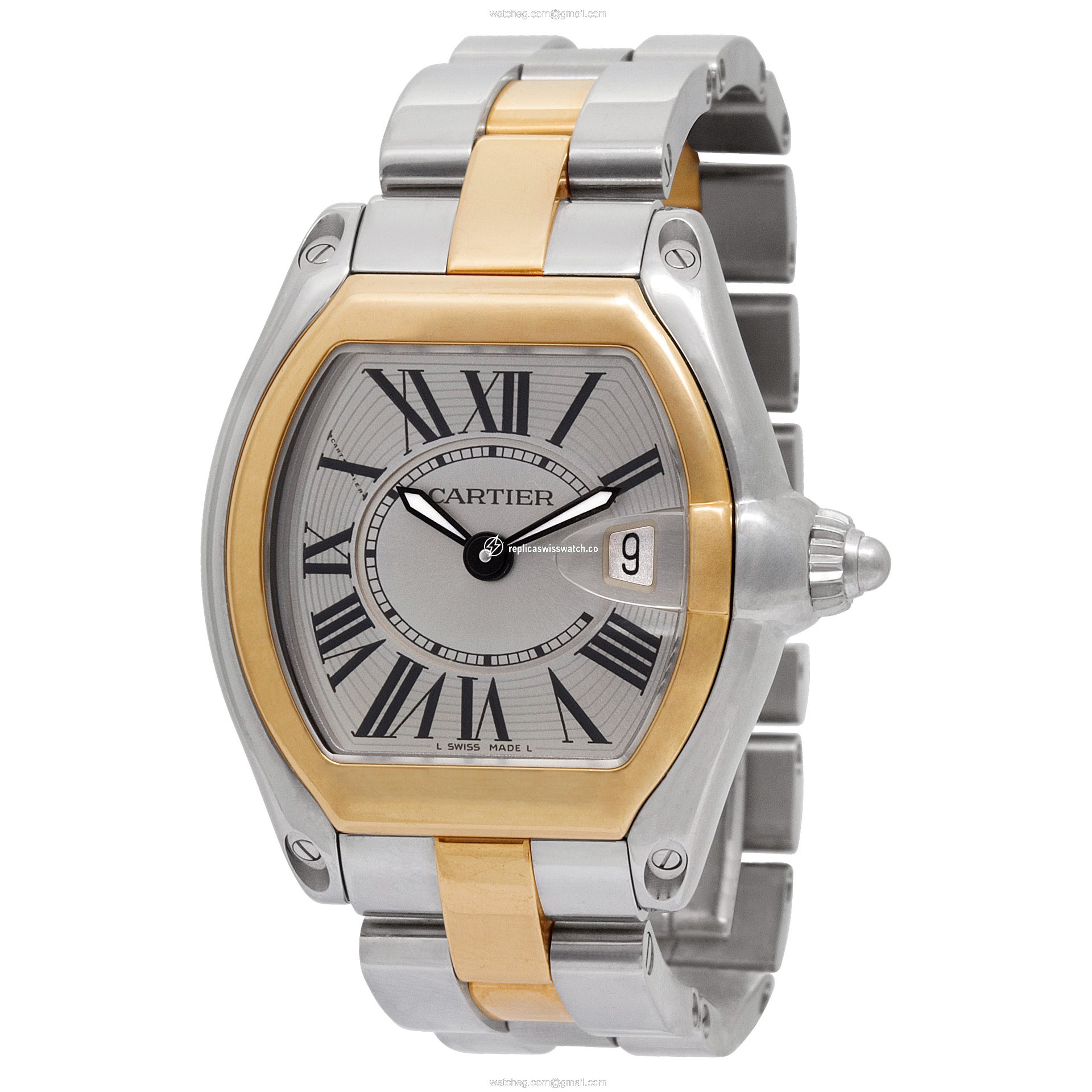 Cartier 2675 Roadster Quartz Female 18k gold & Stainless Steel Replica