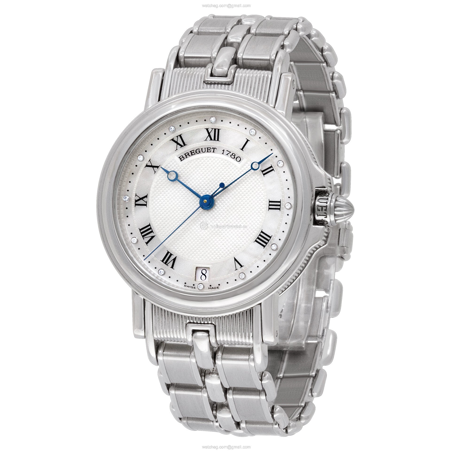 Breguet 1780E Marine Automatic Female 18k White Gold Replica