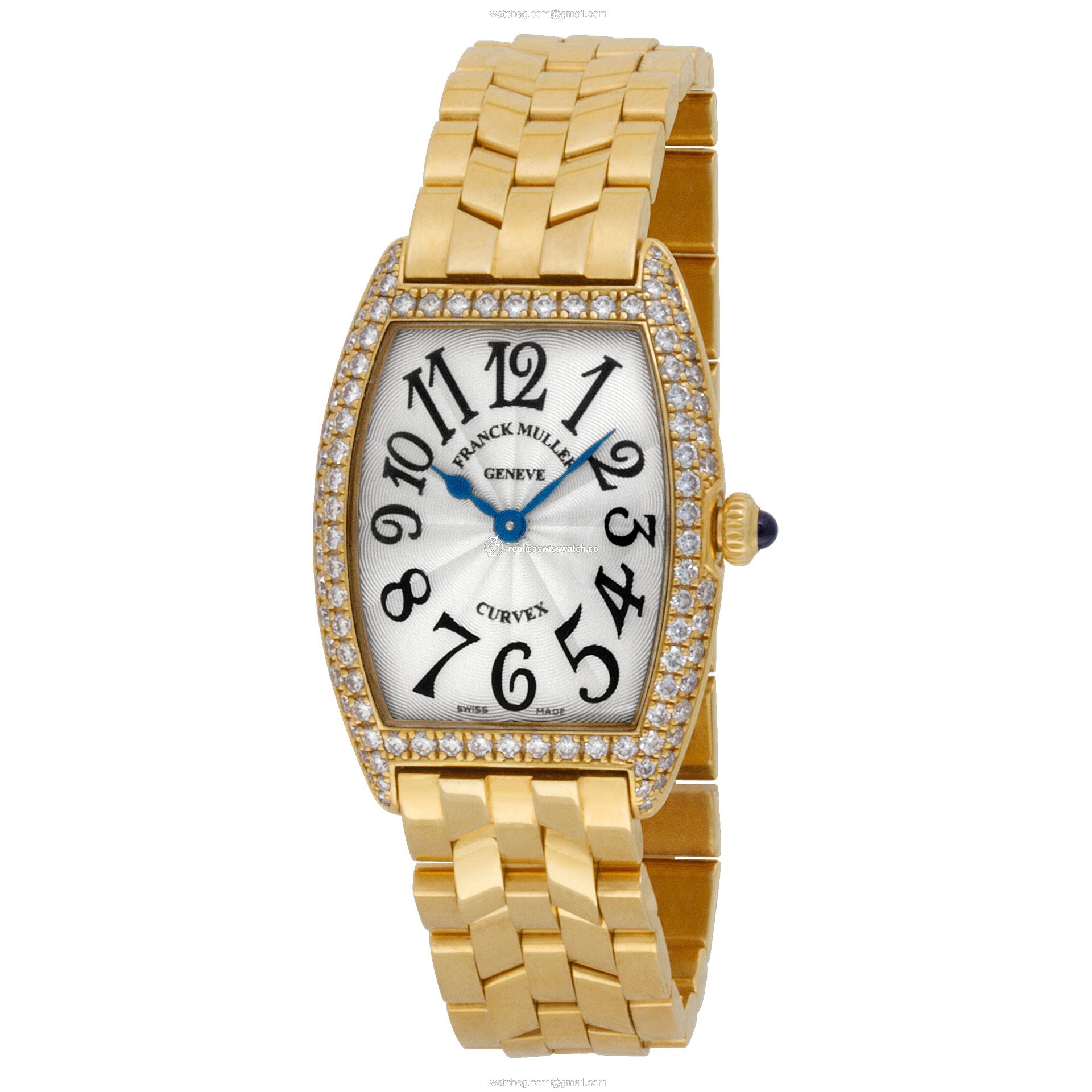 Franck Muller 1752QZD Curvex Quartz Female 18k yellow gold Replica