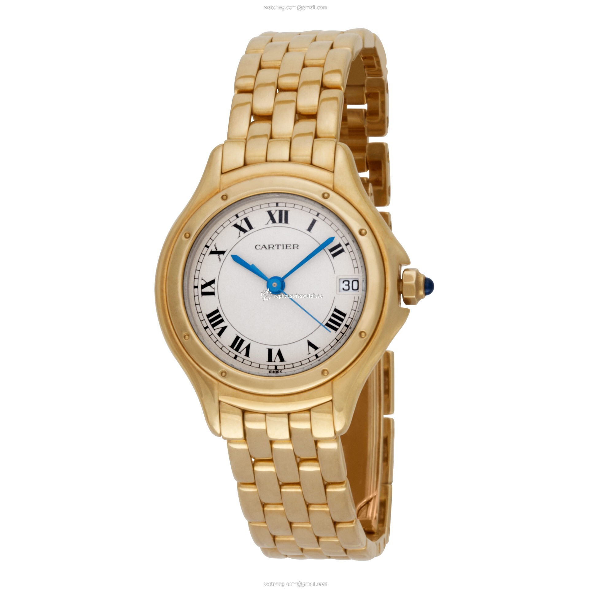 Cartier 00586 Cougar Quartz Female 18k yellow gold Replica