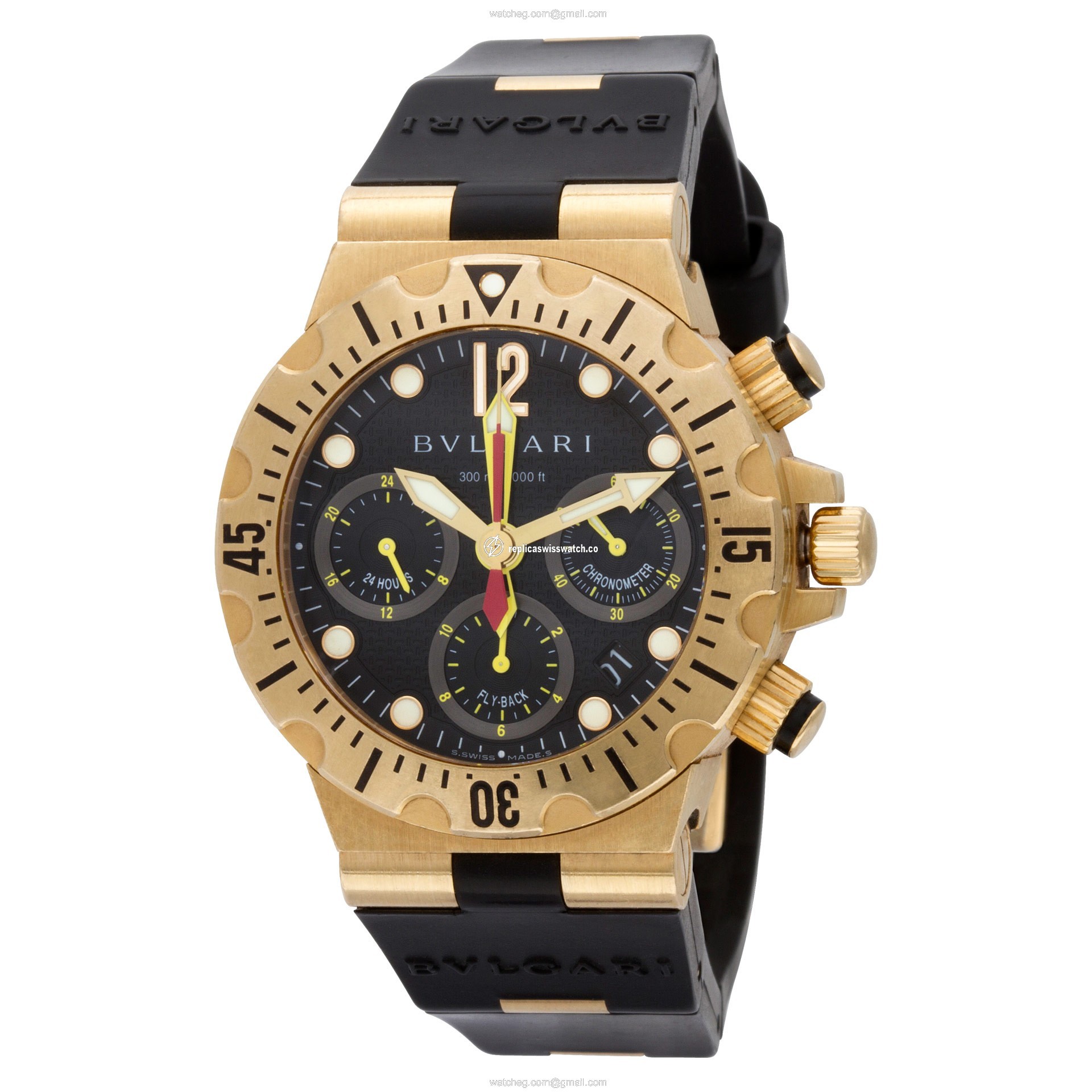 Bvlgari SC40GVD Diagono Automatic Male 18k yellow gold Replica