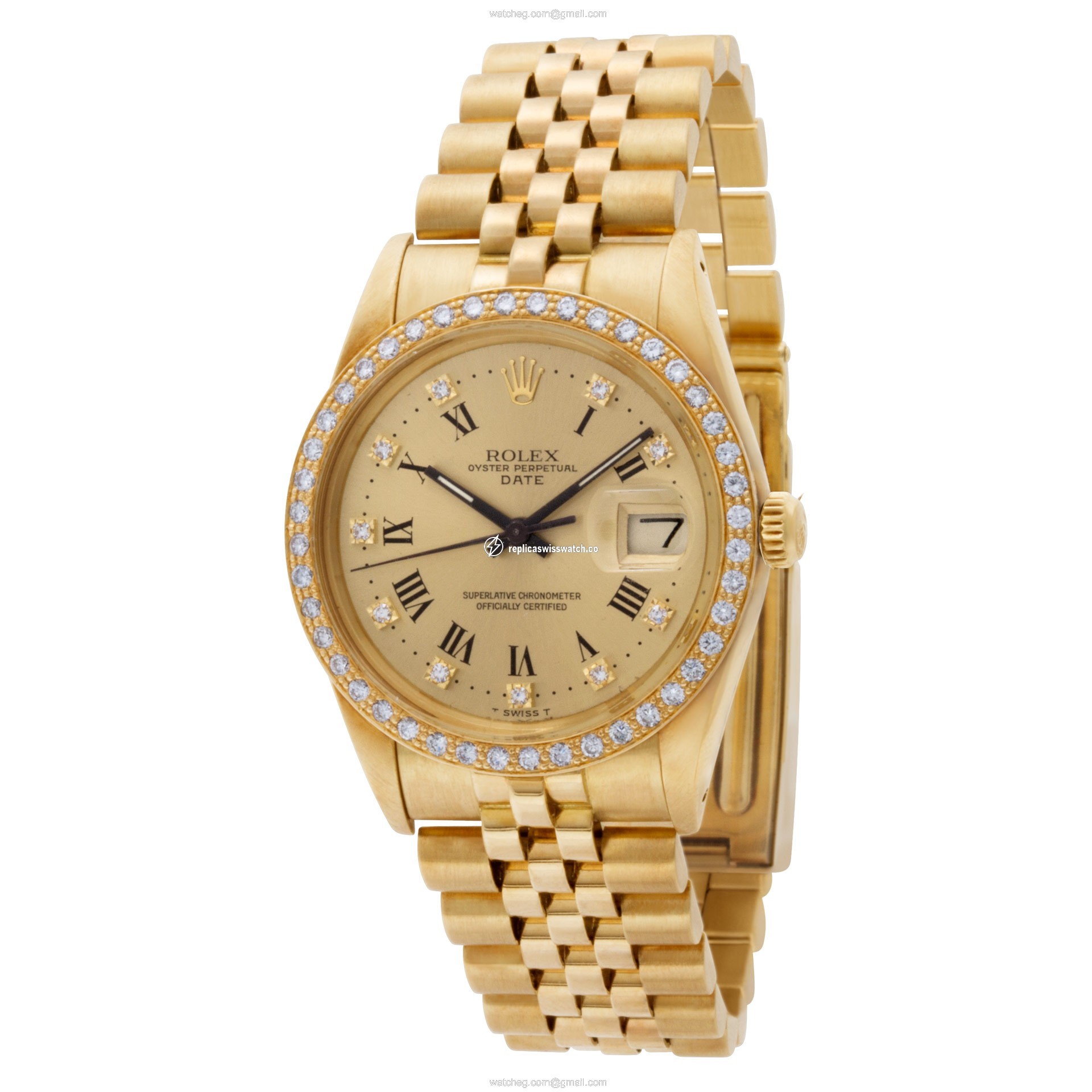 Rolex 15037 Date Automatic Unisex 18k yellow gold Replica