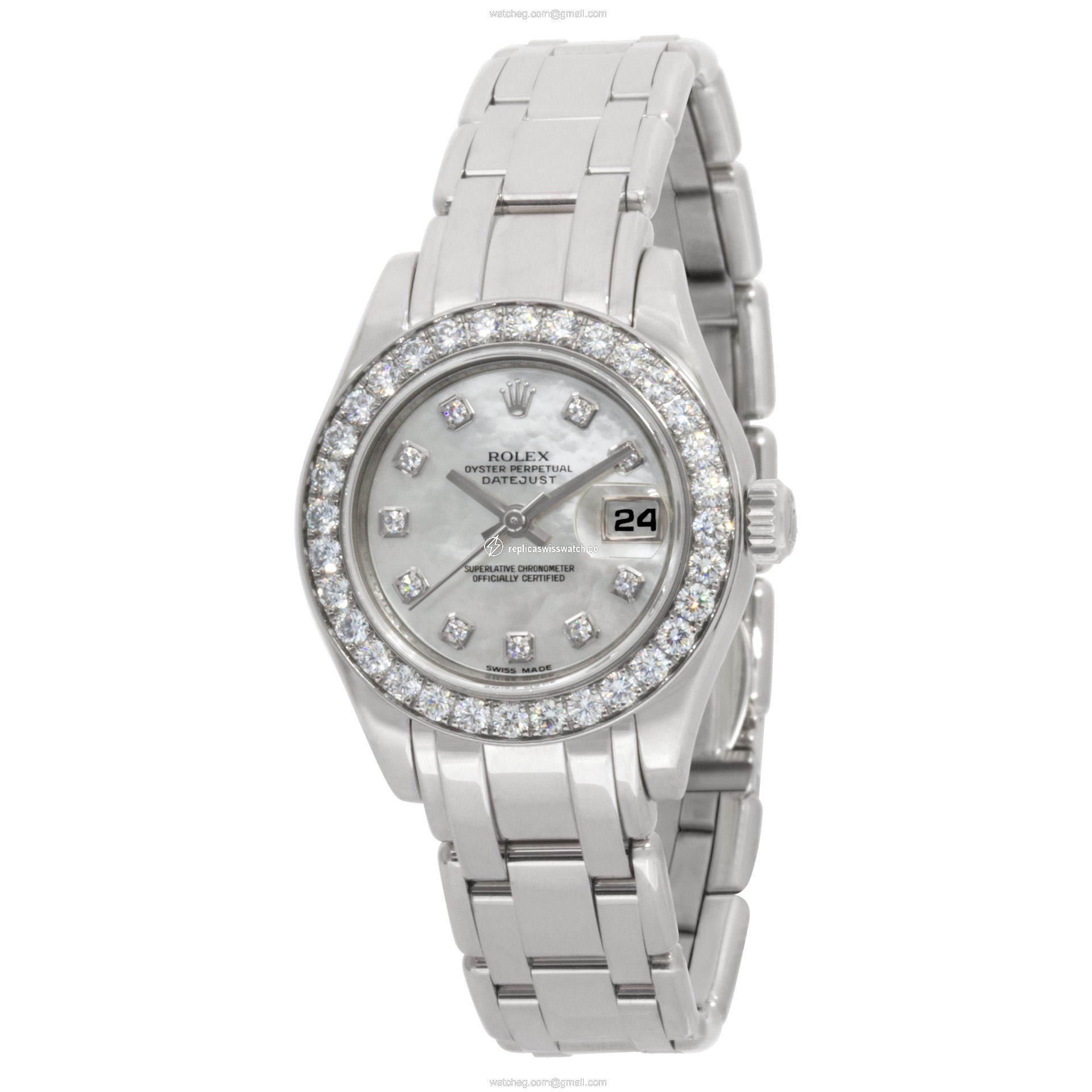 Rolex 80299 Pearlmaster Automatic Female 18k White Gold Replica