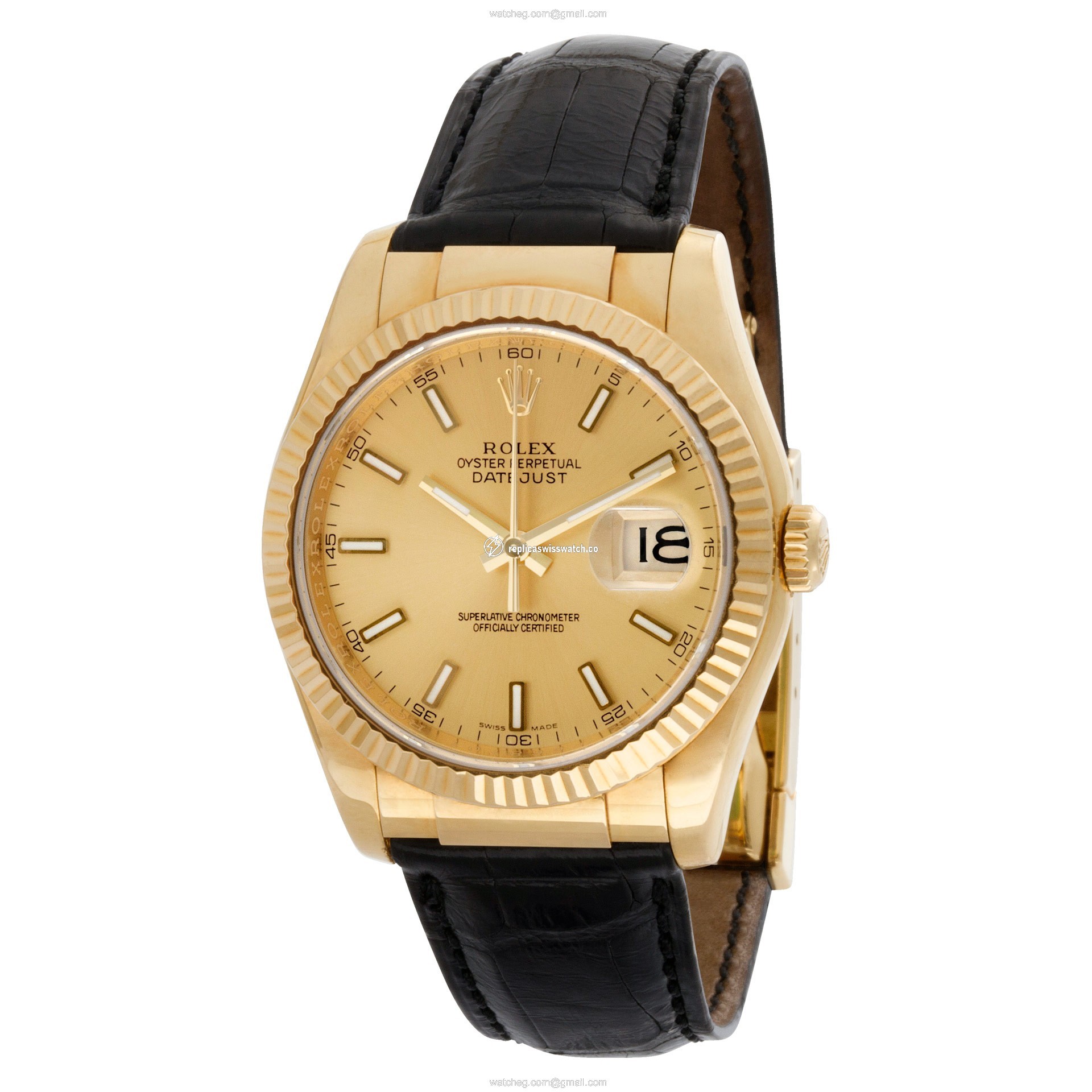Rolex 116138 Datejust Automatic Male 18k yellow gold Replica