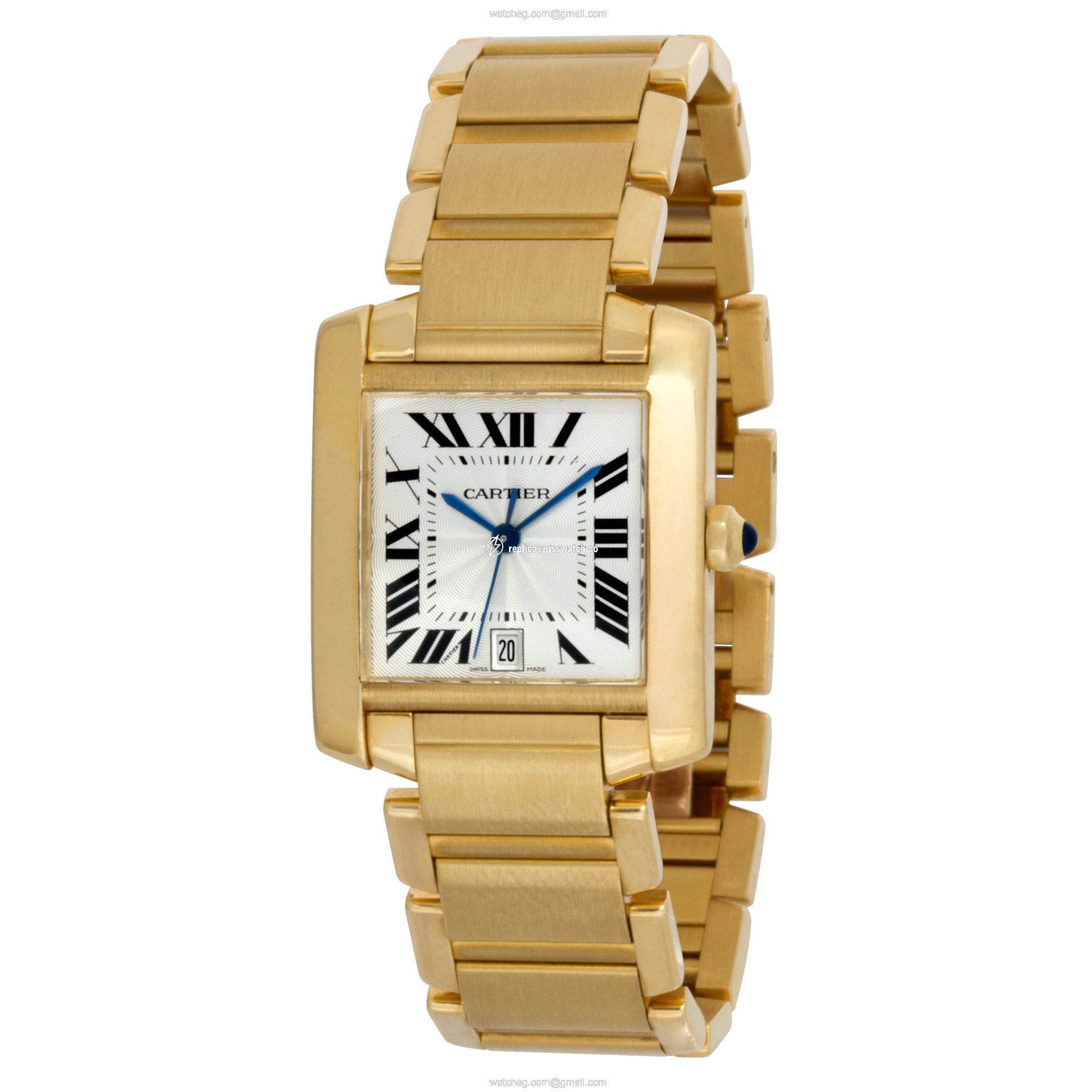 Cartier W50001R2 Tank Francaise Automatic Unisex 18k yellow gold Replica