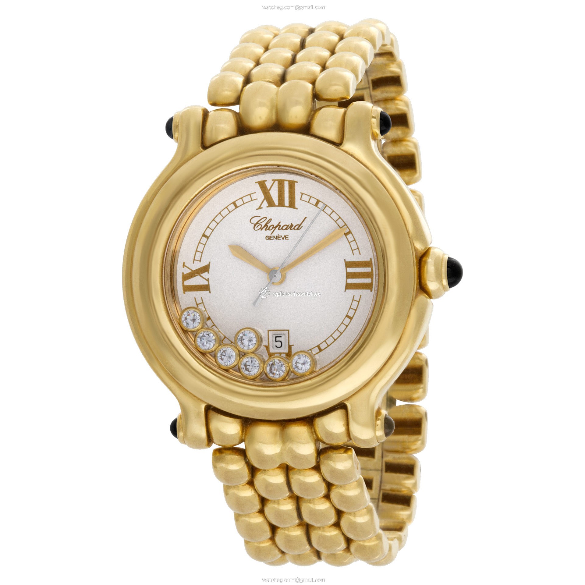 Chopard 276137-0013 Happy Sport Quartz Female 18k Yellow Gold Replica