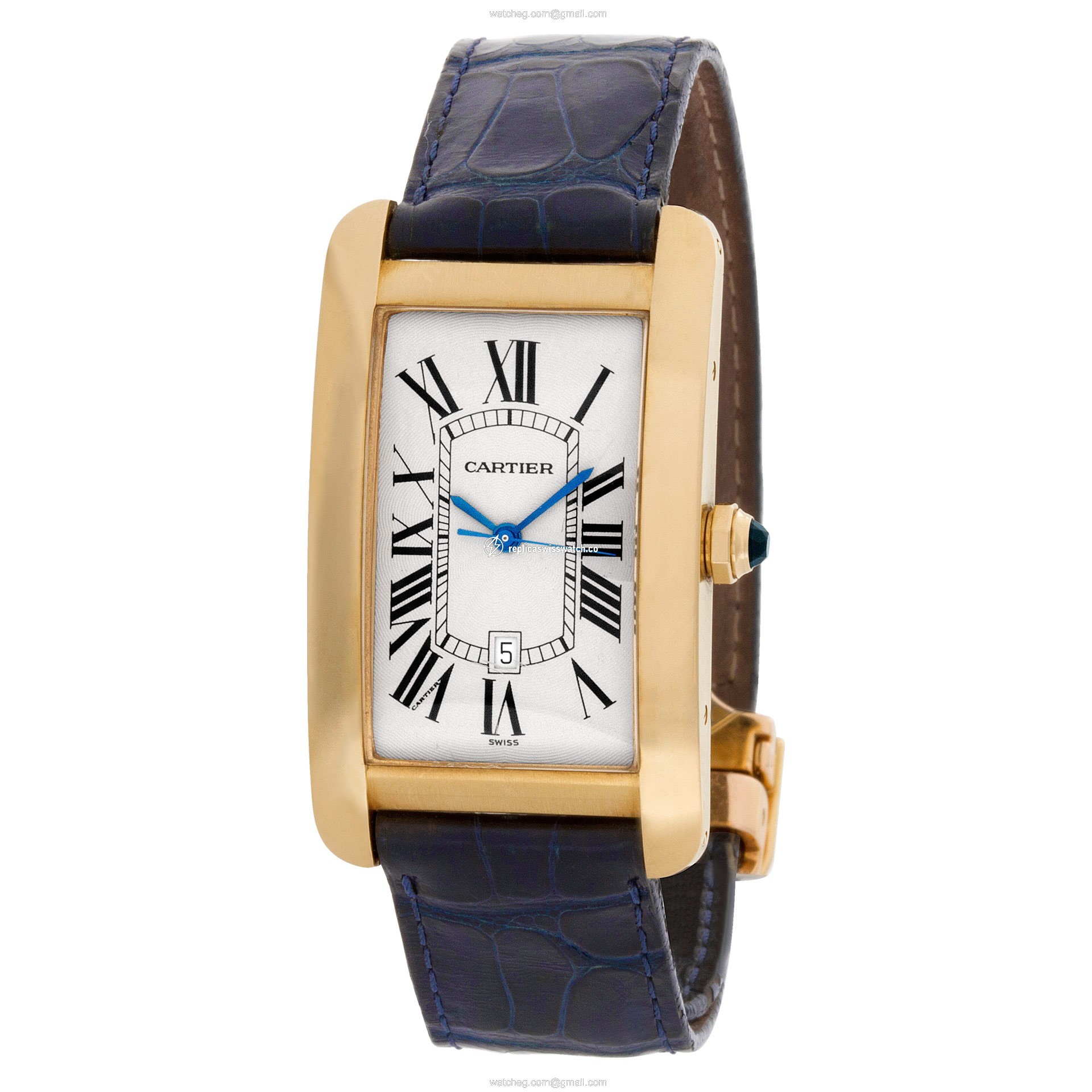 Cartier W5603156 Tank Americaine Automatic Male 18k yellow gold Replica