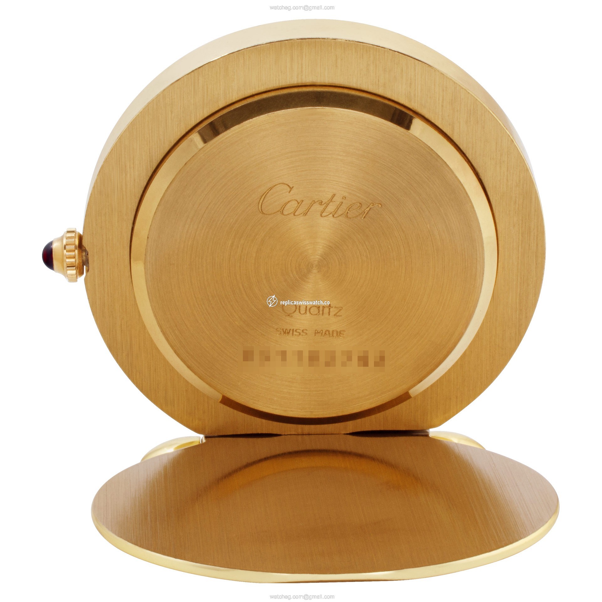Cartier Cartier 1772 Clock Quartz Unisex Gold Plate Replica