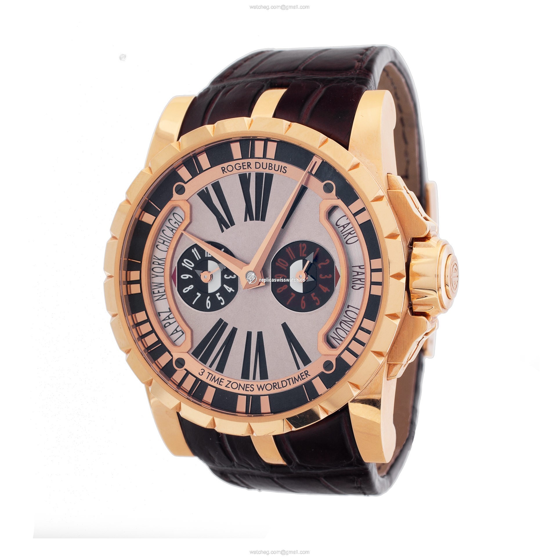 Roger Dubuis EX45 1448 50 00/03R14/B Excalibur Automatic Male 18k rose gold Replica