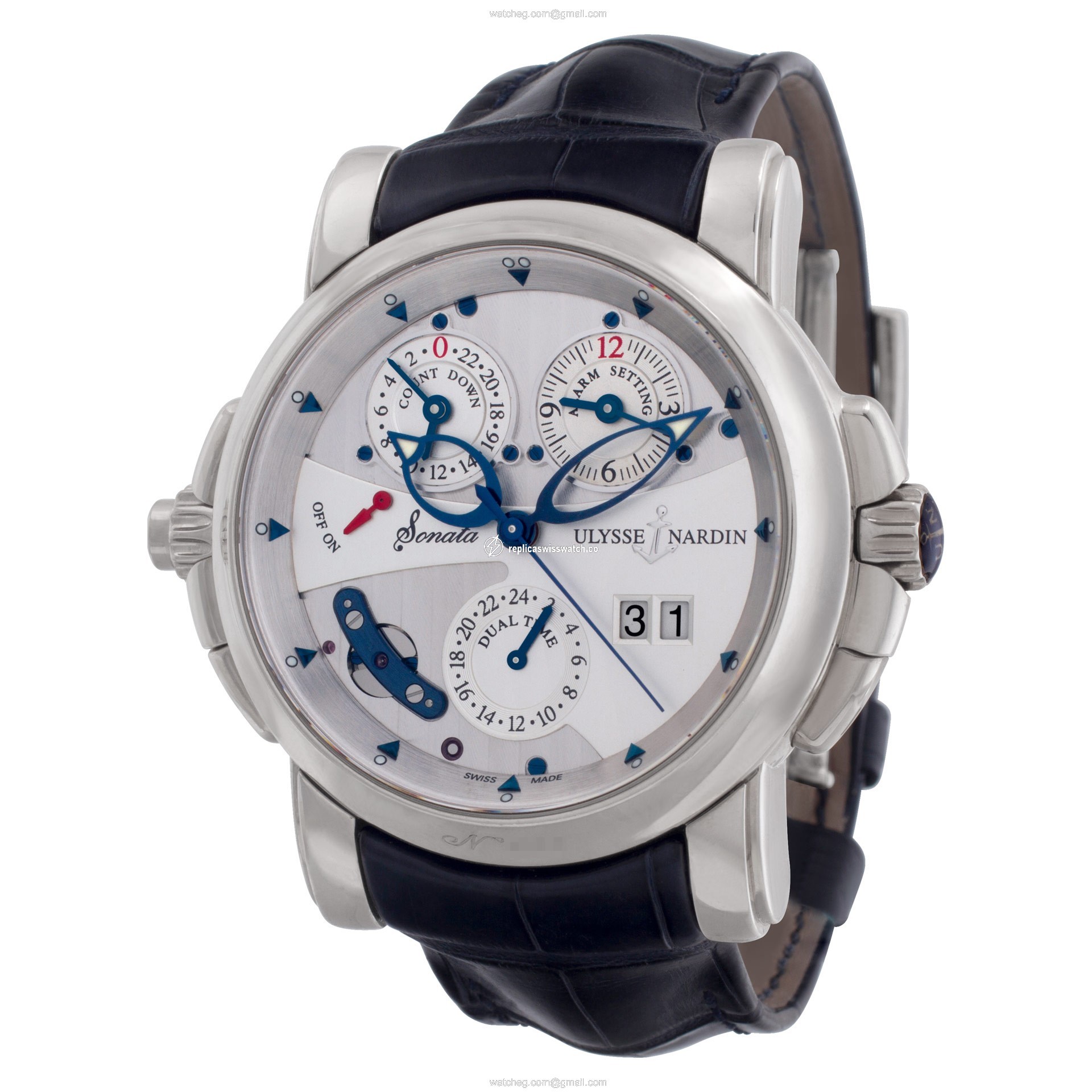 Ulysse Nardin 670-88 Circa 2015 Sonata Cathedral Automatic Male 18k White Gold Replica