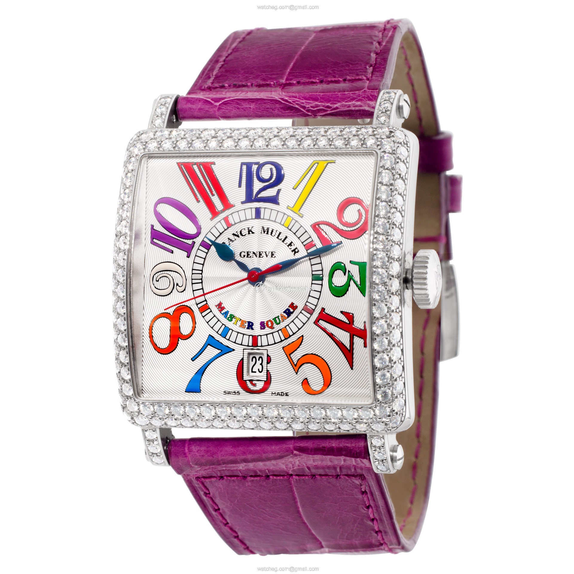 Franck Muller 6000 H SC DT COLDRM V D Color Dreams Automatic Female 18k White Gold Replica