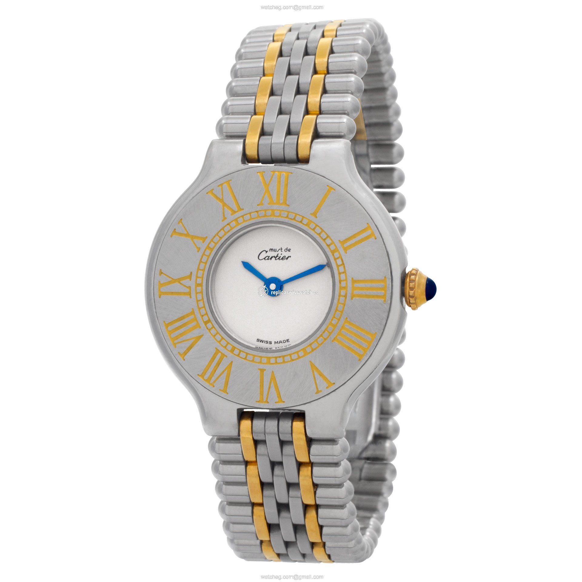 Cartier 21 Must 21 Quartz Female 18k gold & Stainless Steel Replica