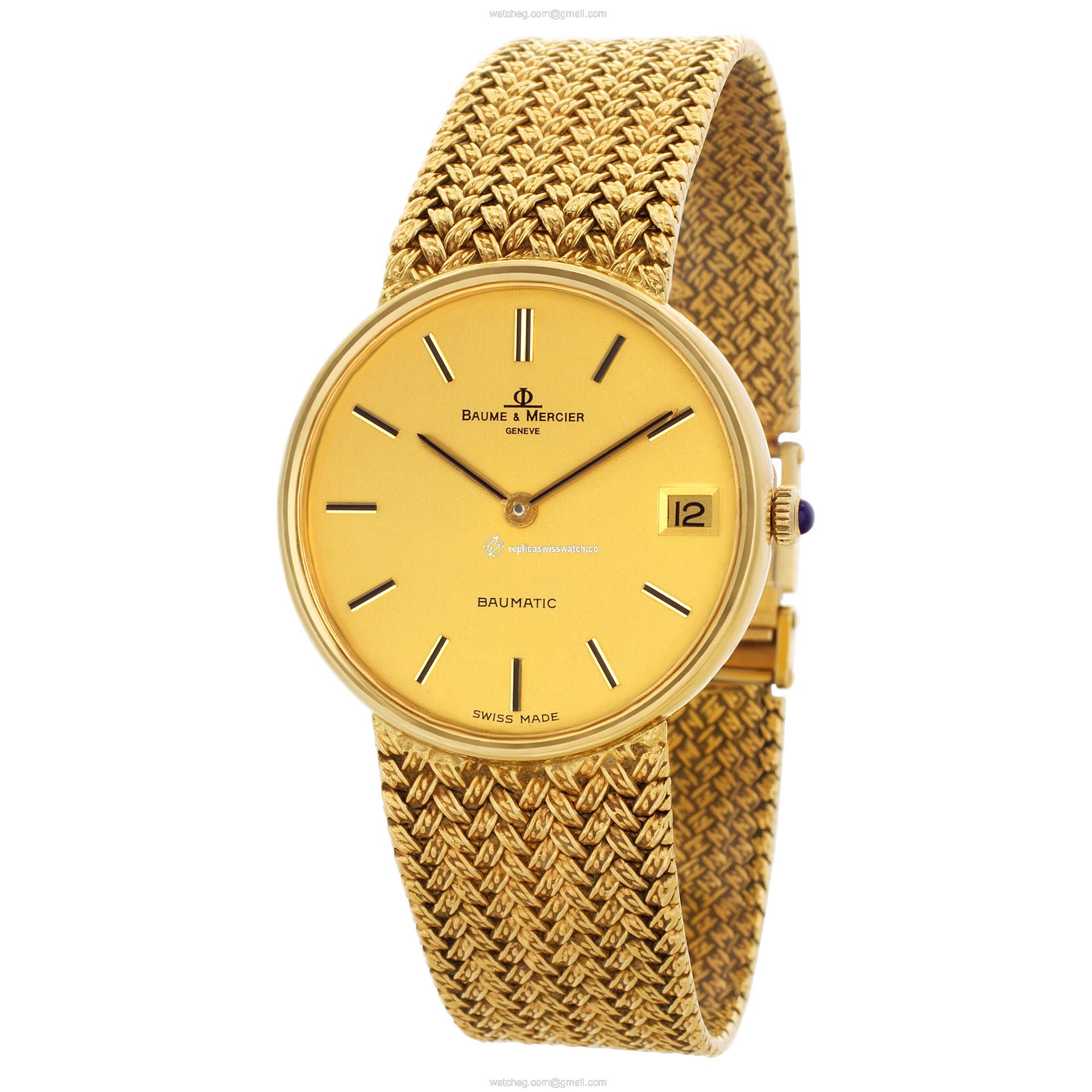 Baume & Mercier 35105 Baumatic Manual Unisex 18k Yellow Gold Replica