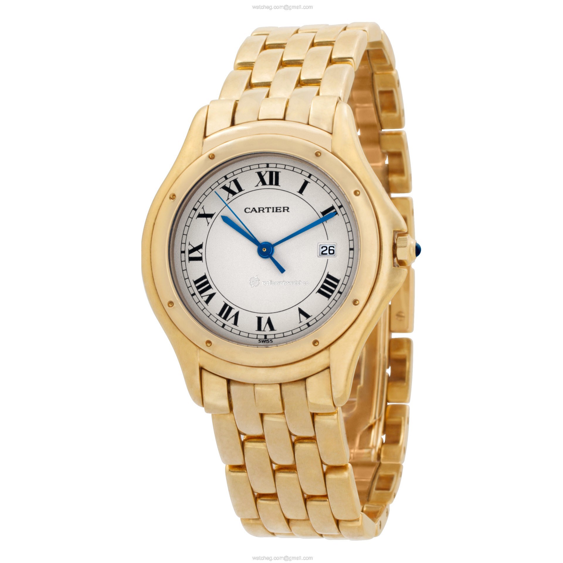 Cartier Cartier 1761 Cougar Quartz Unisex 18k yellow gold Replica