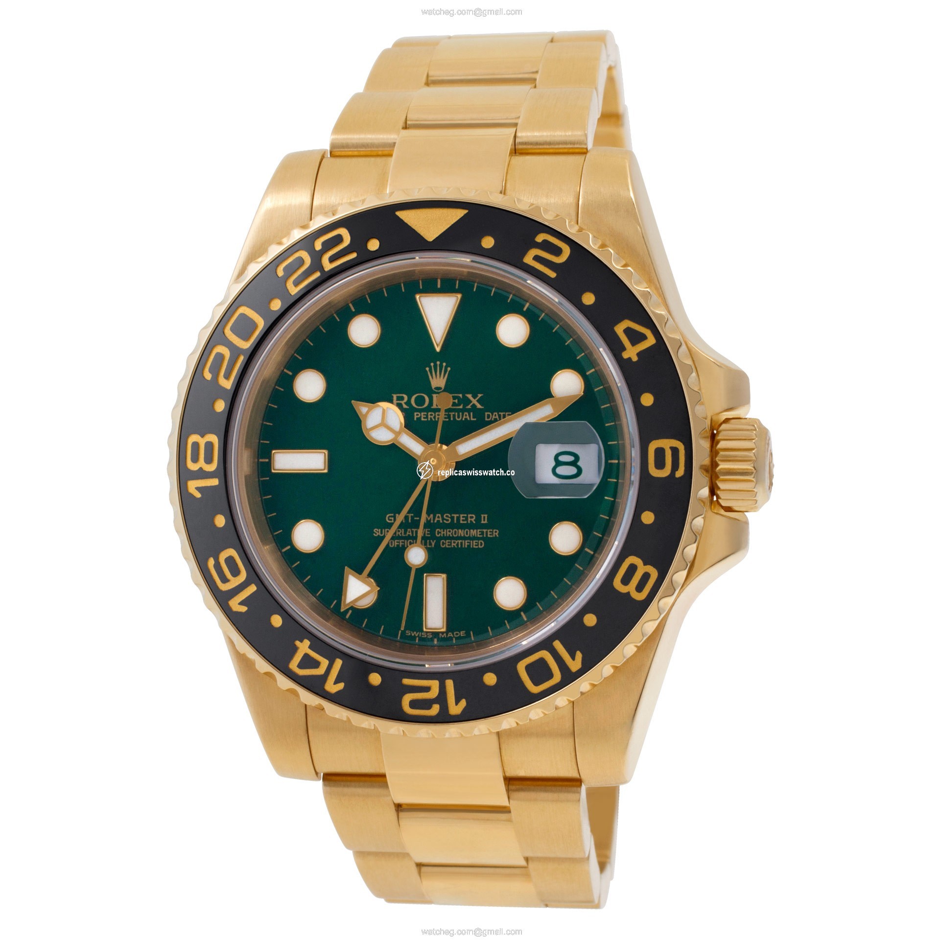Rolex 116718 GMT-Master II Automatic Male 18k yellow gold Replica