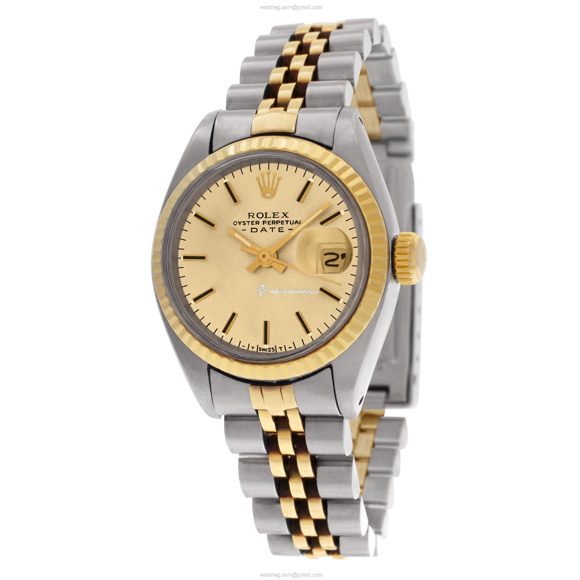 Rolex 6917 Date Automatic Female 14k gold & Stainless Steel Replica
