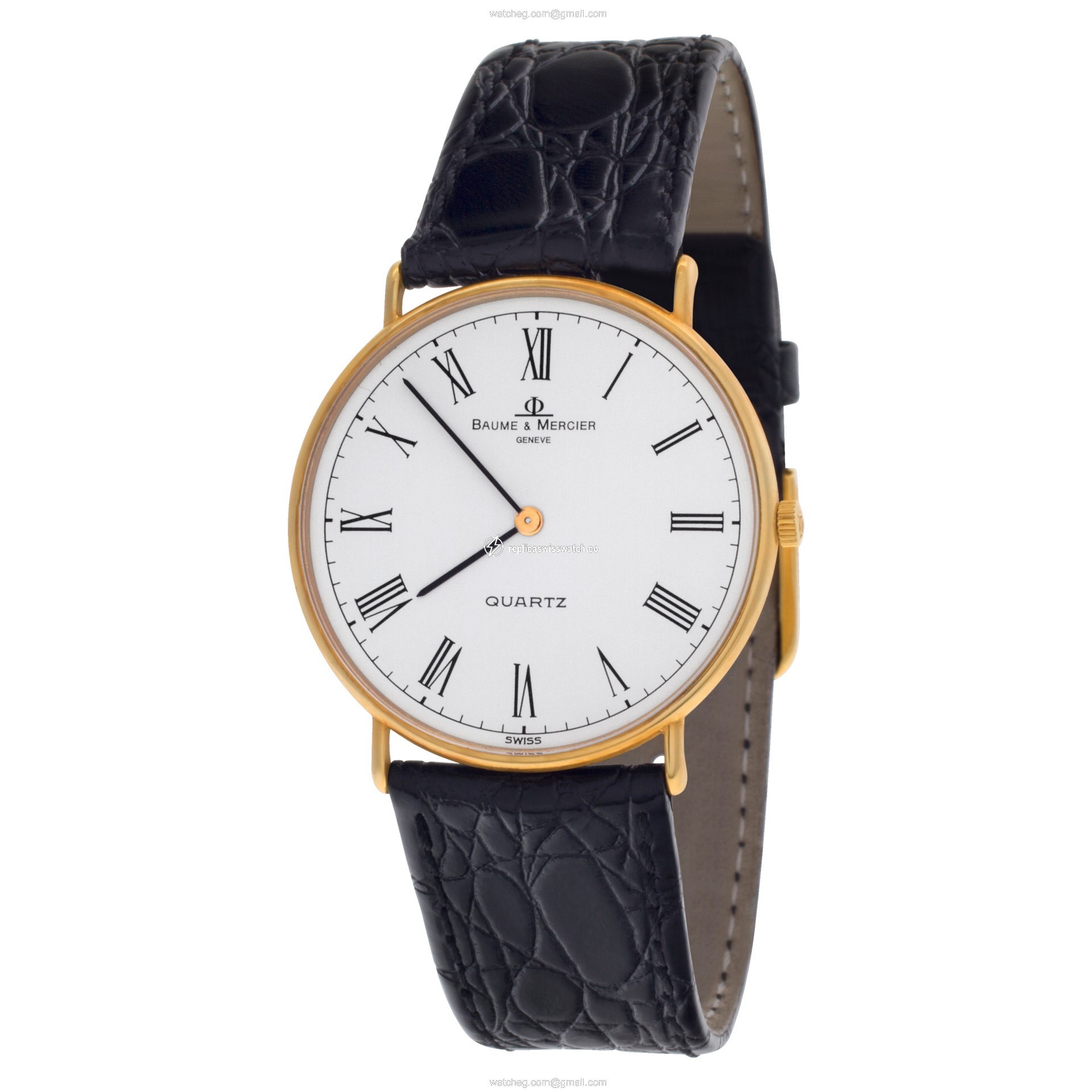 Baume & Mercier 95141 Ultra Thin Quartz Male 14k yellow gold Replica