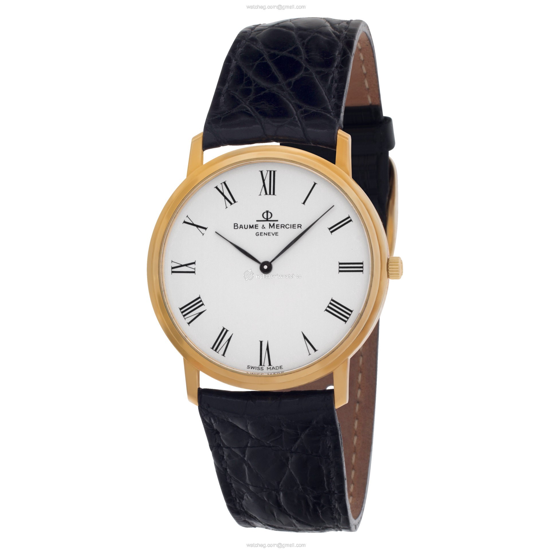 Baume & Mercier 95617 Ultra Thin Quartz Male 14k yellow gold Replica