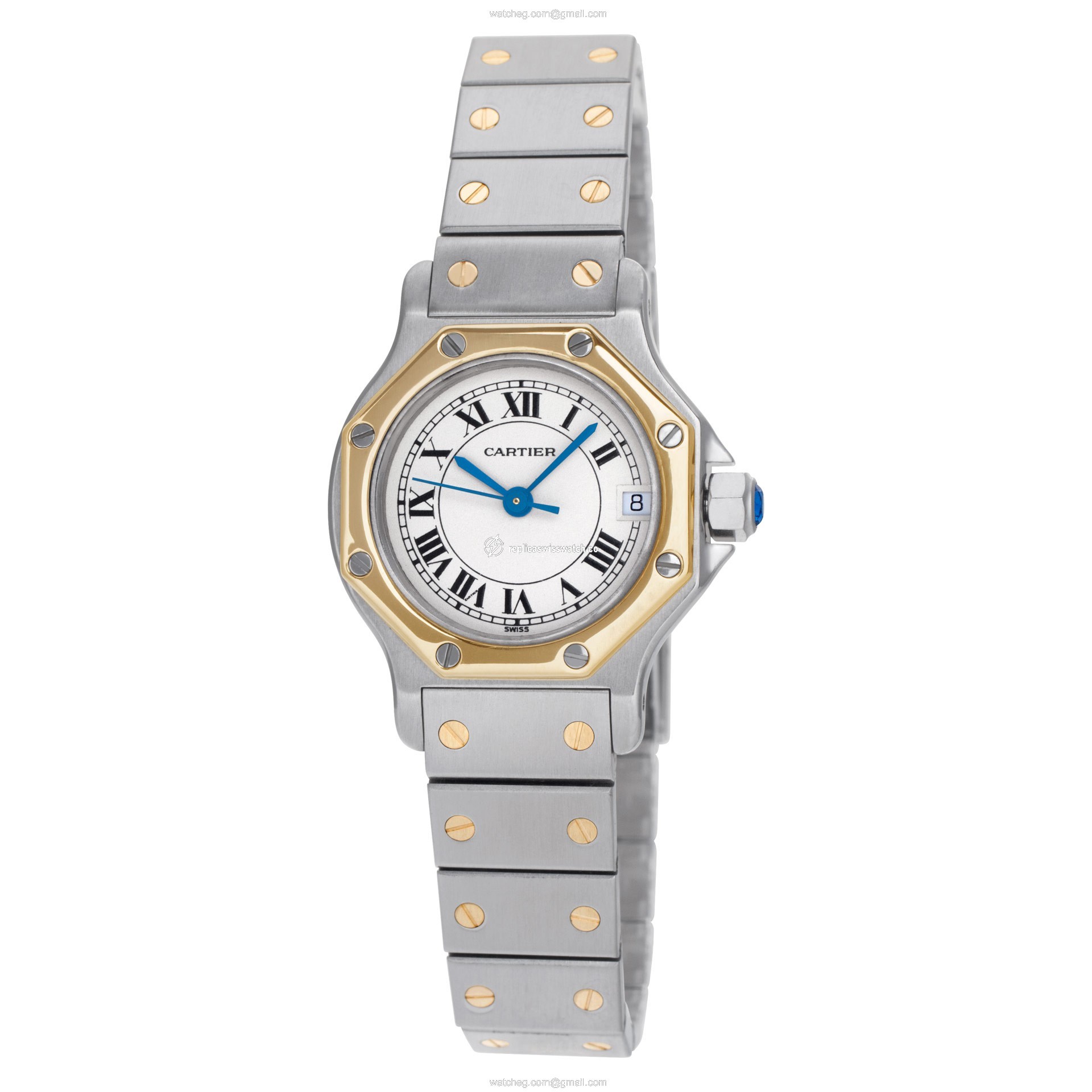 Cartier 16014 Santos Quartz Unisex 18k gold & Stainless Steel Replica