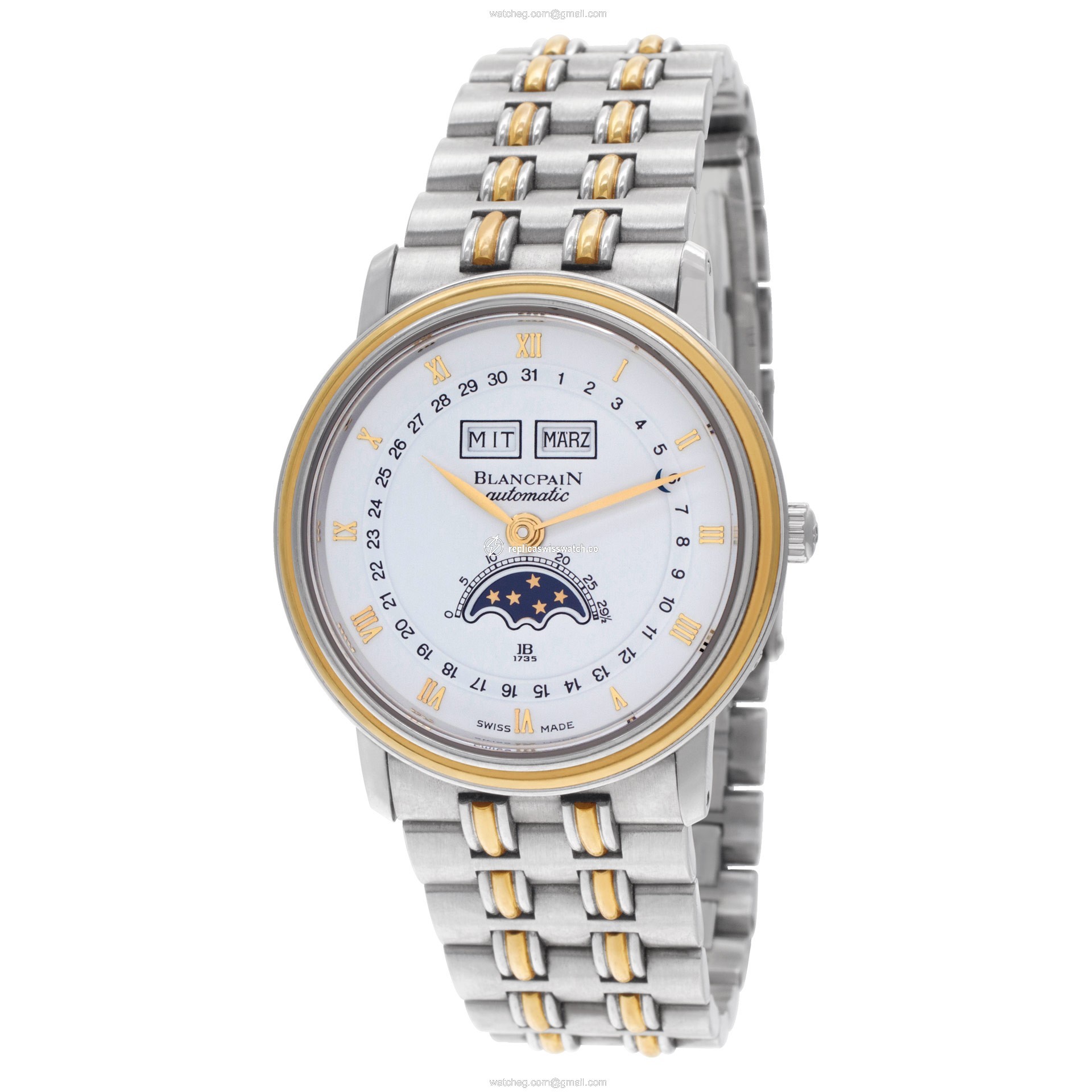 Blancpain 6595-1318 Villeret Automatic Unisex 18k gold & Stainless Steel Replica
