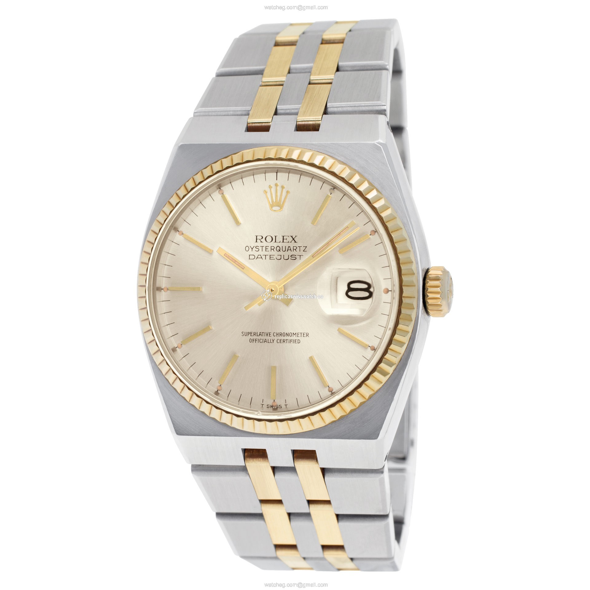 Rolex 17013 Oyster Quartz Quartz Unisex 14k gold & Stainless Steel Replica