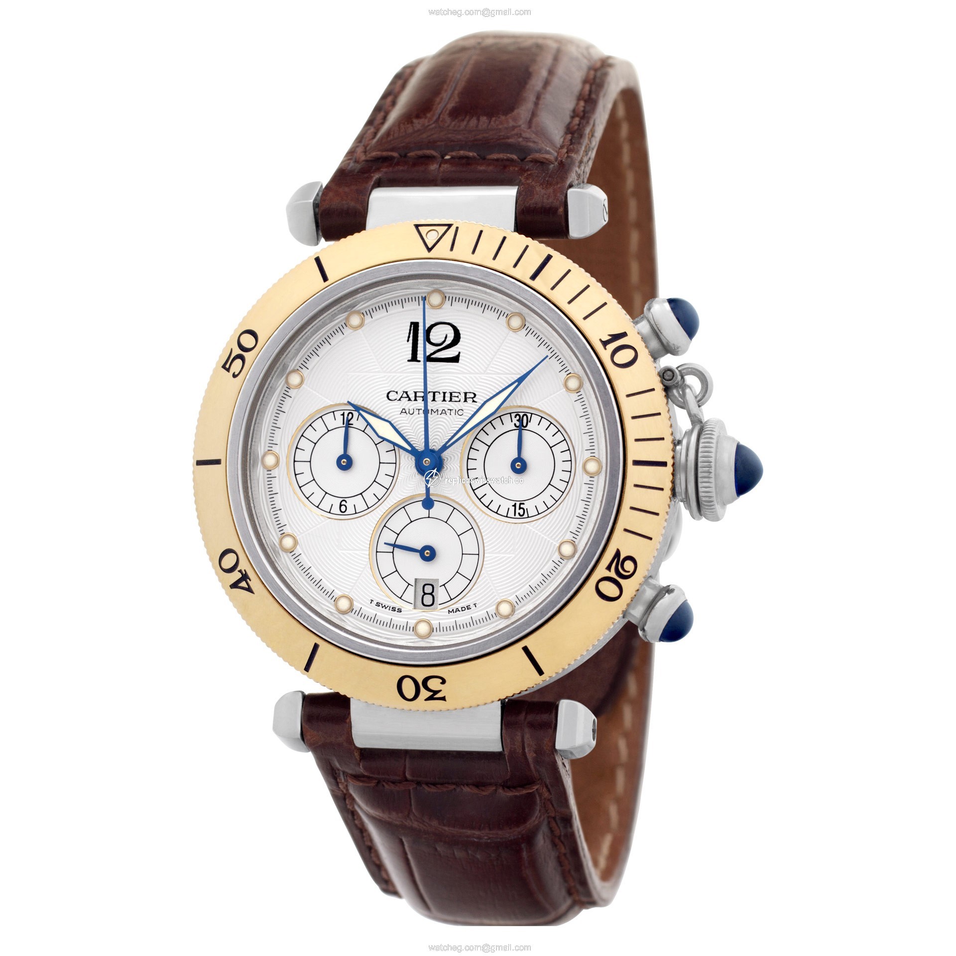 Cartier 2113 Pasha Chronograph Automatic Unisex Stainless Steel Replica
