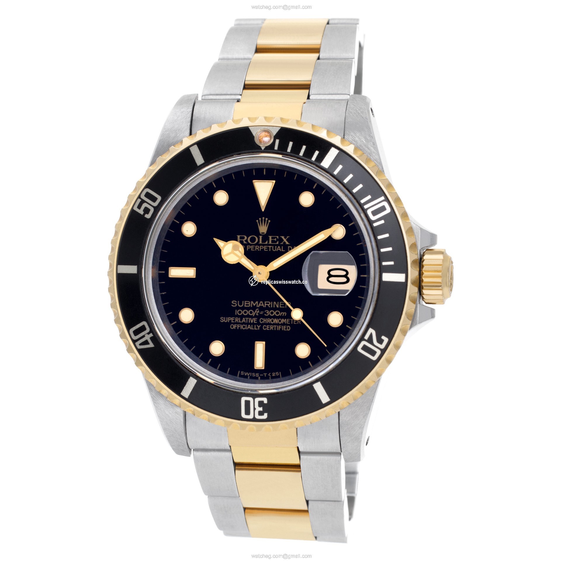 Rolex 16803 Submariner Automatic Male 18k gold & Stainless Steel Replica
