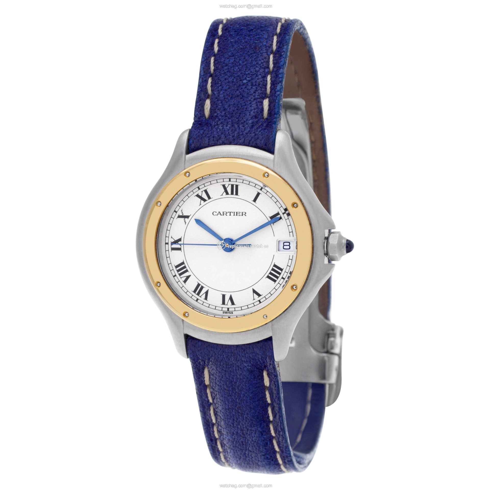 Cartier 187908C Cougar Quartz Unisex 18k gold & Stainless Steel Replica