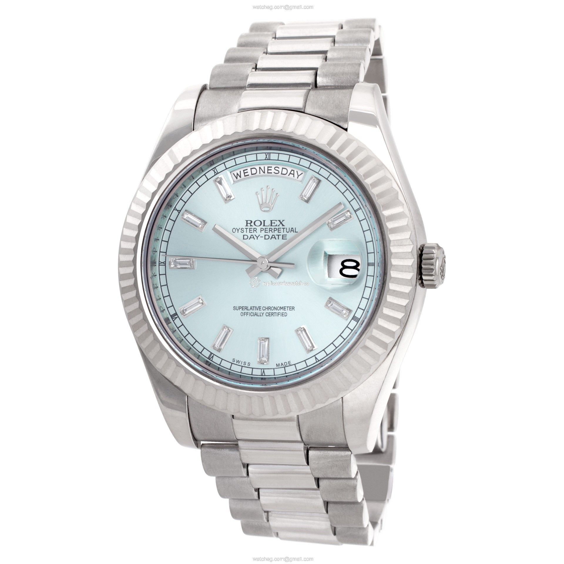 Rolex 218239 Day-Date II Automatic Male 18k White Gold Replica