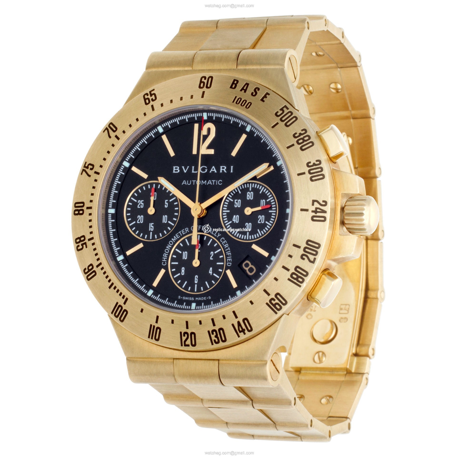 Bvlgari CH40GTA Aqua Terra Automatic Male 18k yellow gold Replica