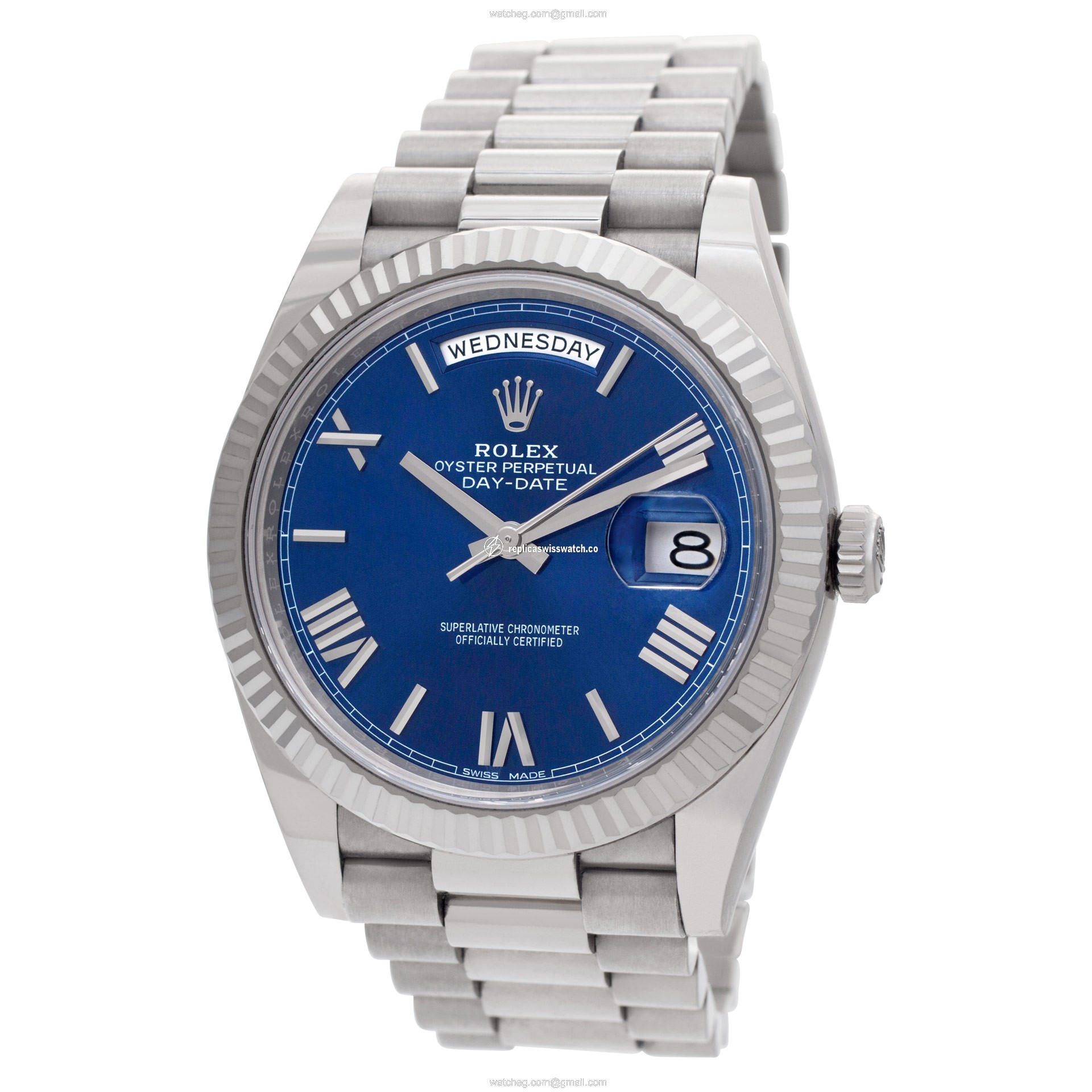 Rolex 228239 Day-Date 40 Automatic Male 18k White Gold Replica