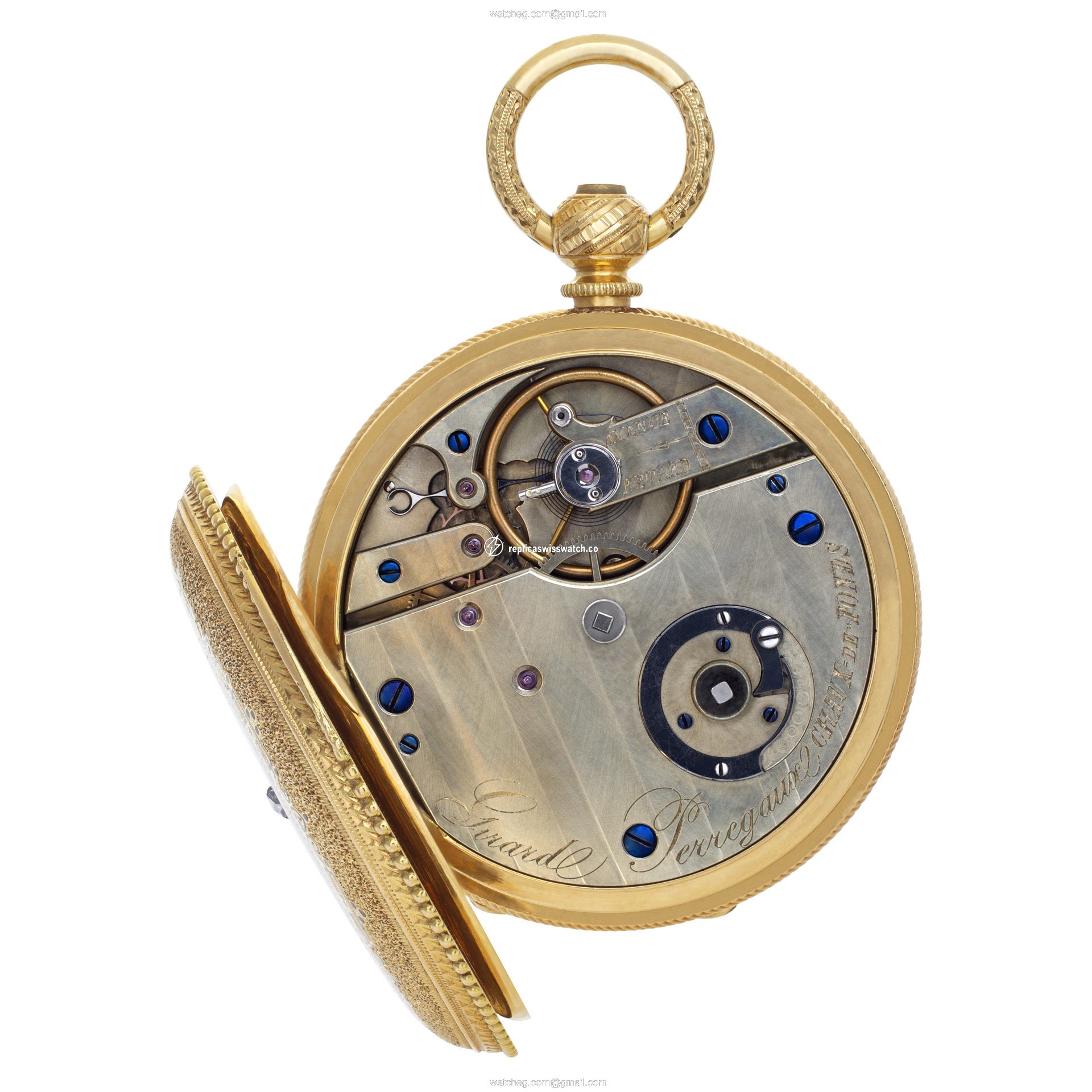 Girard Perregaux HUNTER pocket watch Manual Female 18k yellow gold Replica