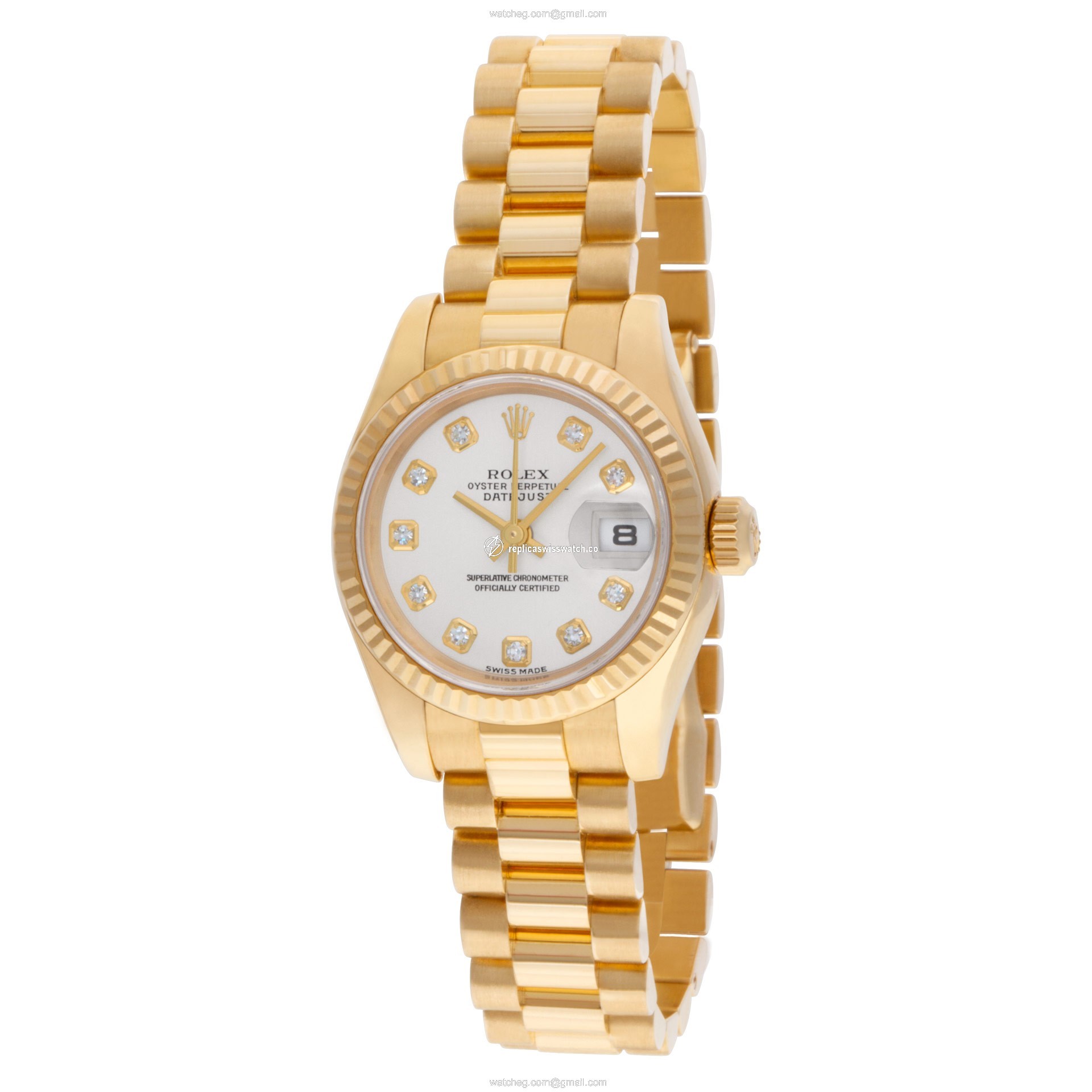 Rolex 179178 Datejust Automatic Female 18k Yellow Gold Replica