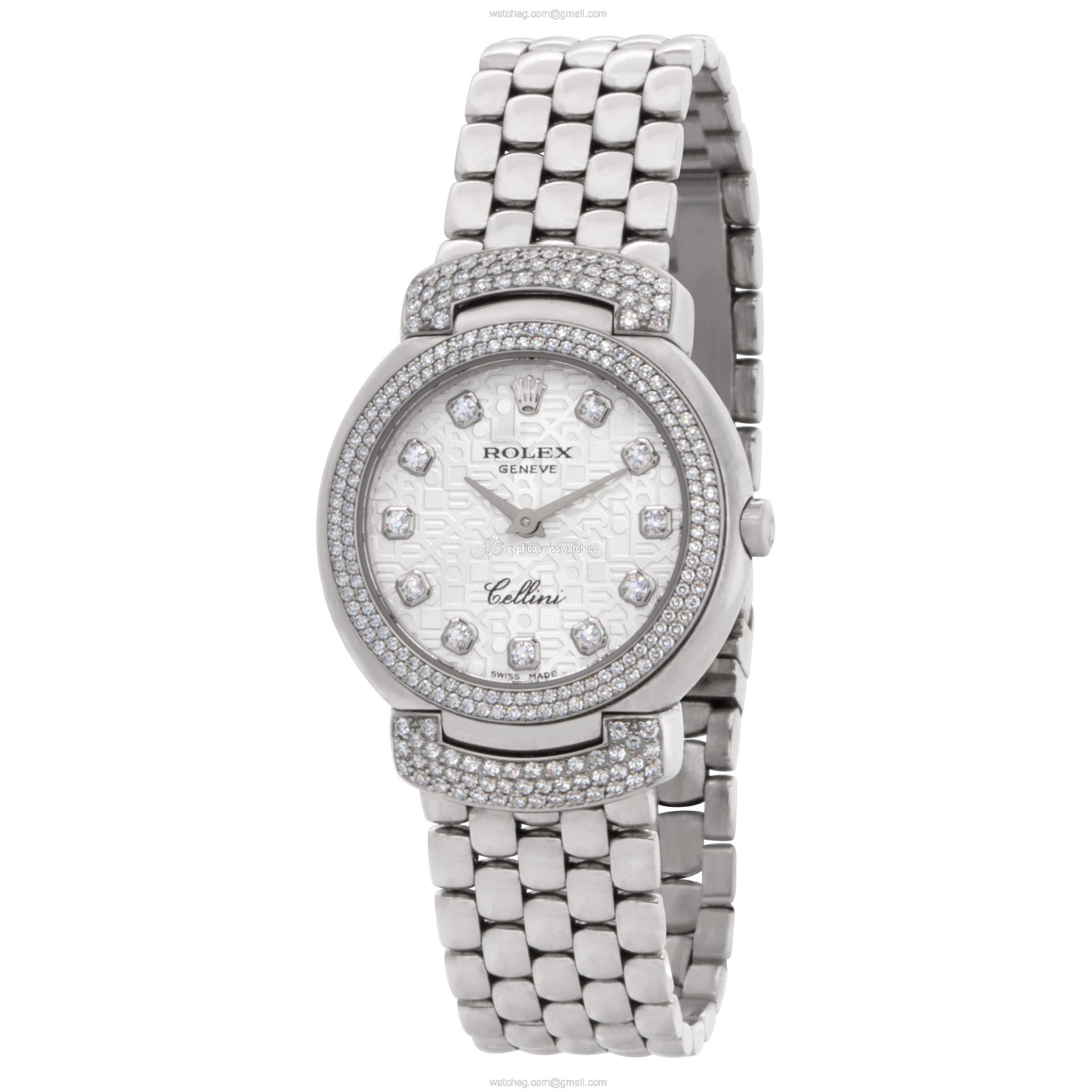 Rolex 6673 Cellini Quartz Female 18k White Gold Replica