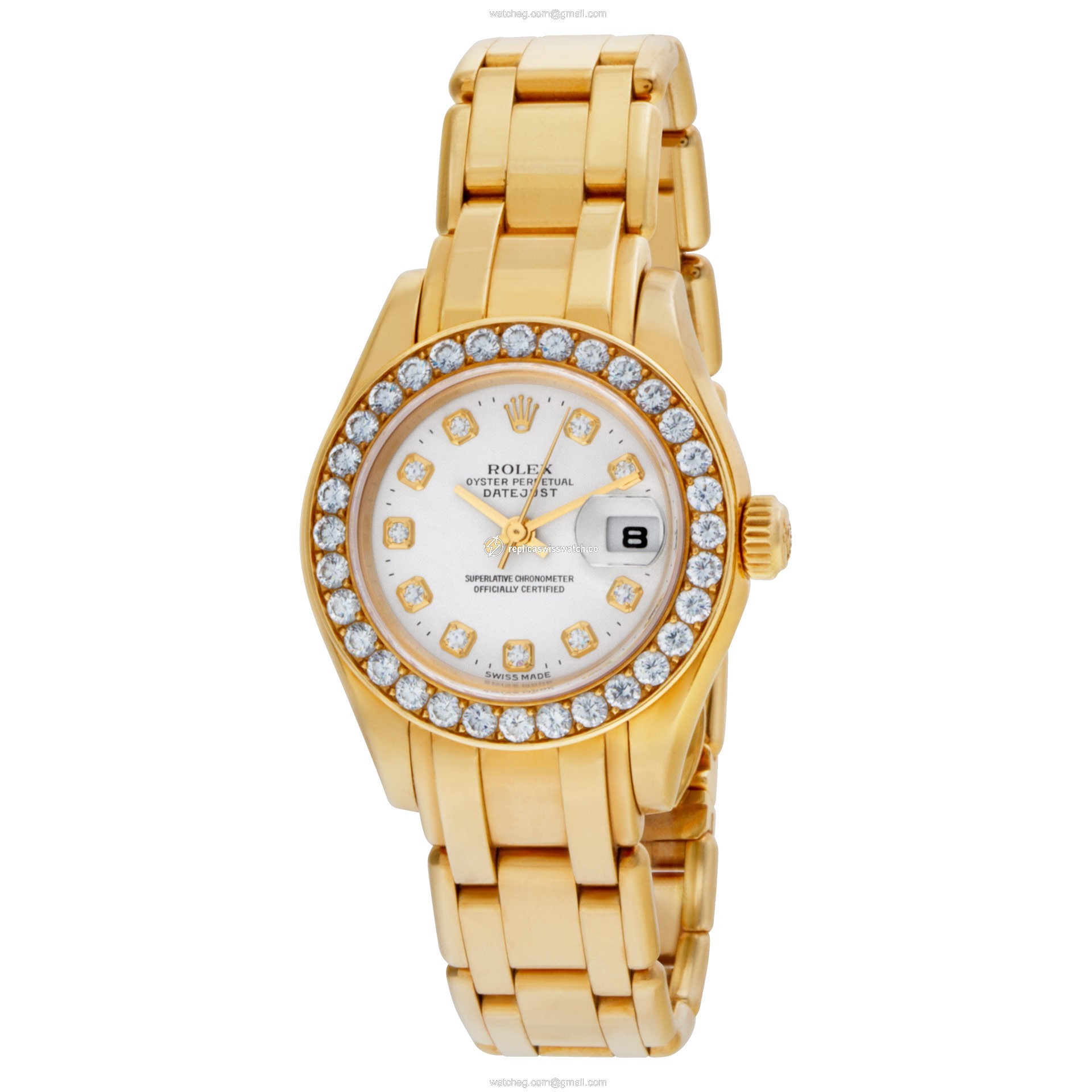 Rolex 80298 Pearlmaster Automatic Female 18k yellow gold Replica