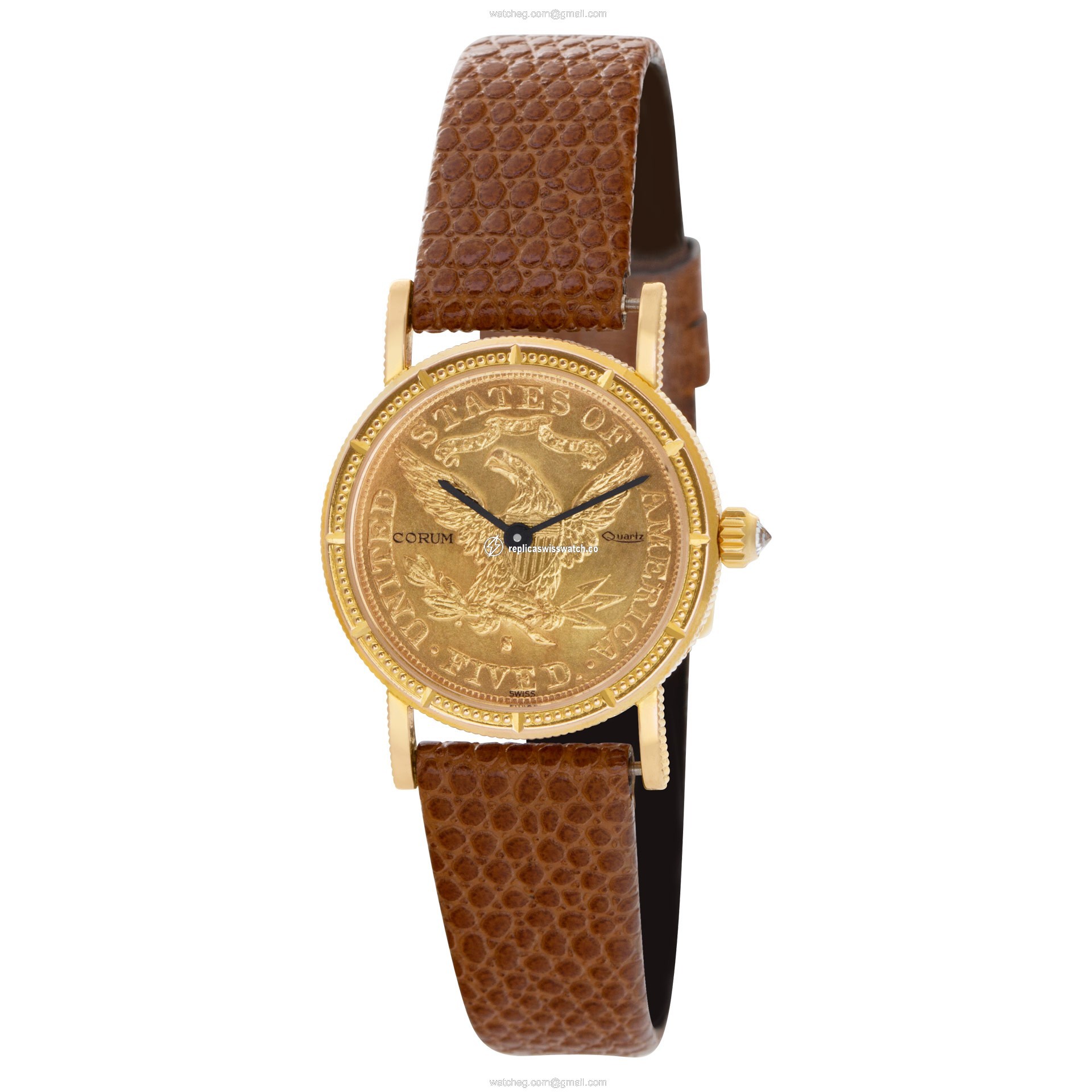 Corum Corum 2918 $5 Coin Quartz Female 18k yellow gold Replica